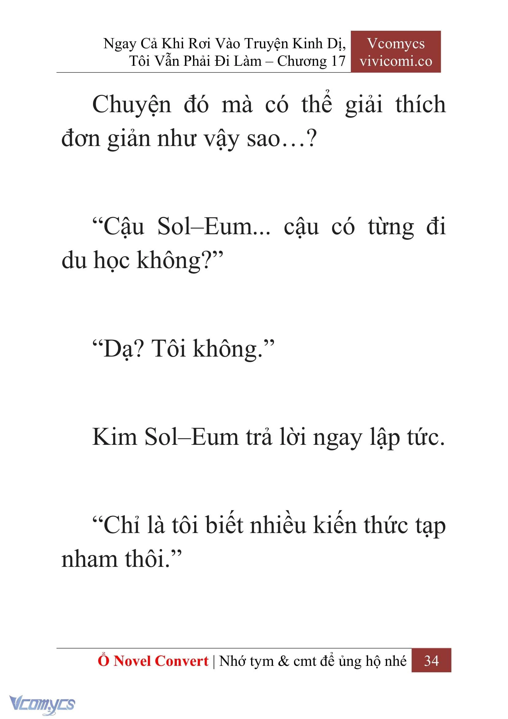 [Novel] Ngay Cả Khi Rơi Vào Truyện Kinh Dị, Tôi Vẫn Phải Đi Làm Chapter  17 - 36