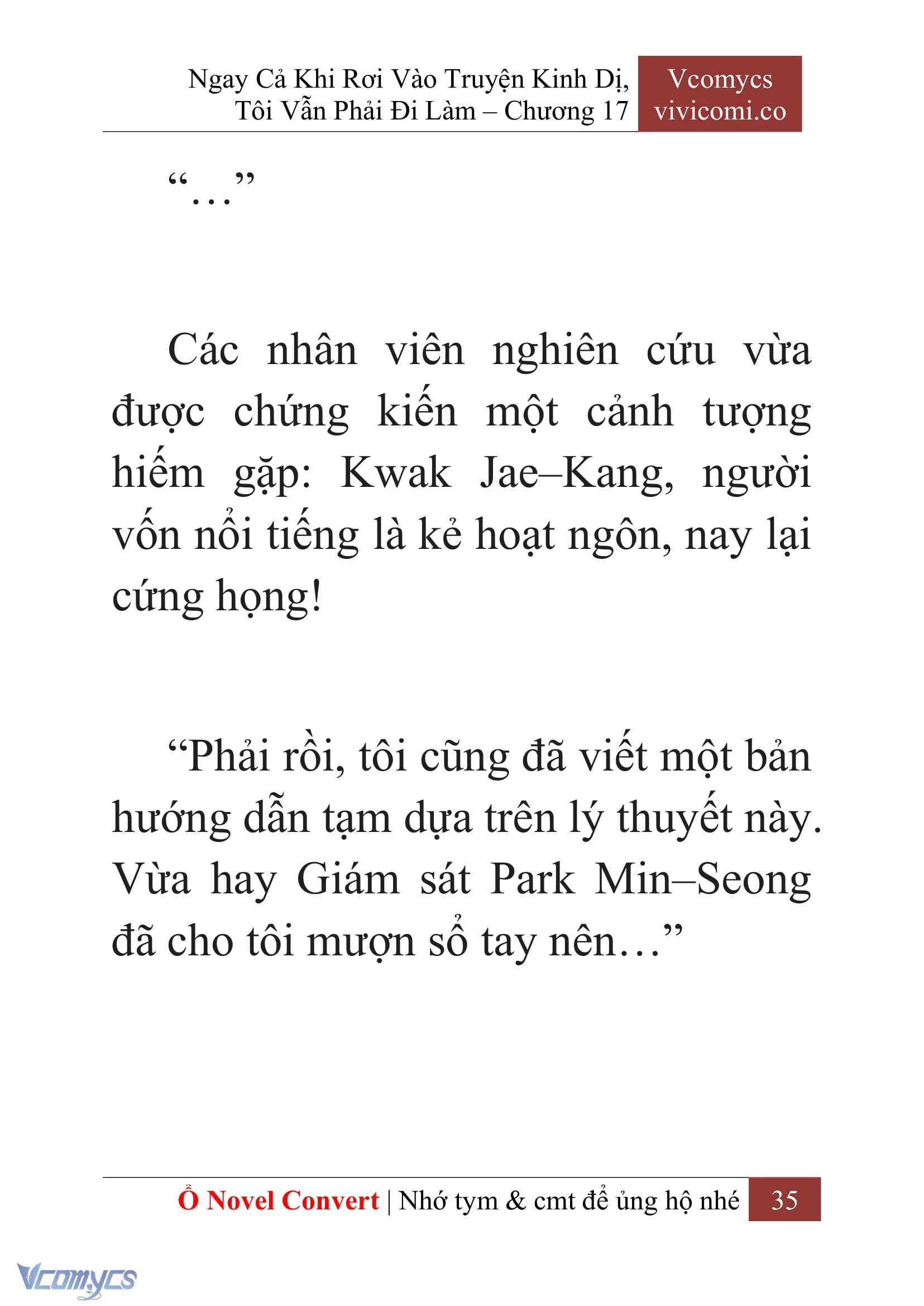 [Novel] Ngay Cả Khi Rơi Vào Truyện Kinh Dị, Tôi Vẫn Phải Đi Làm Chapter  17 - 37