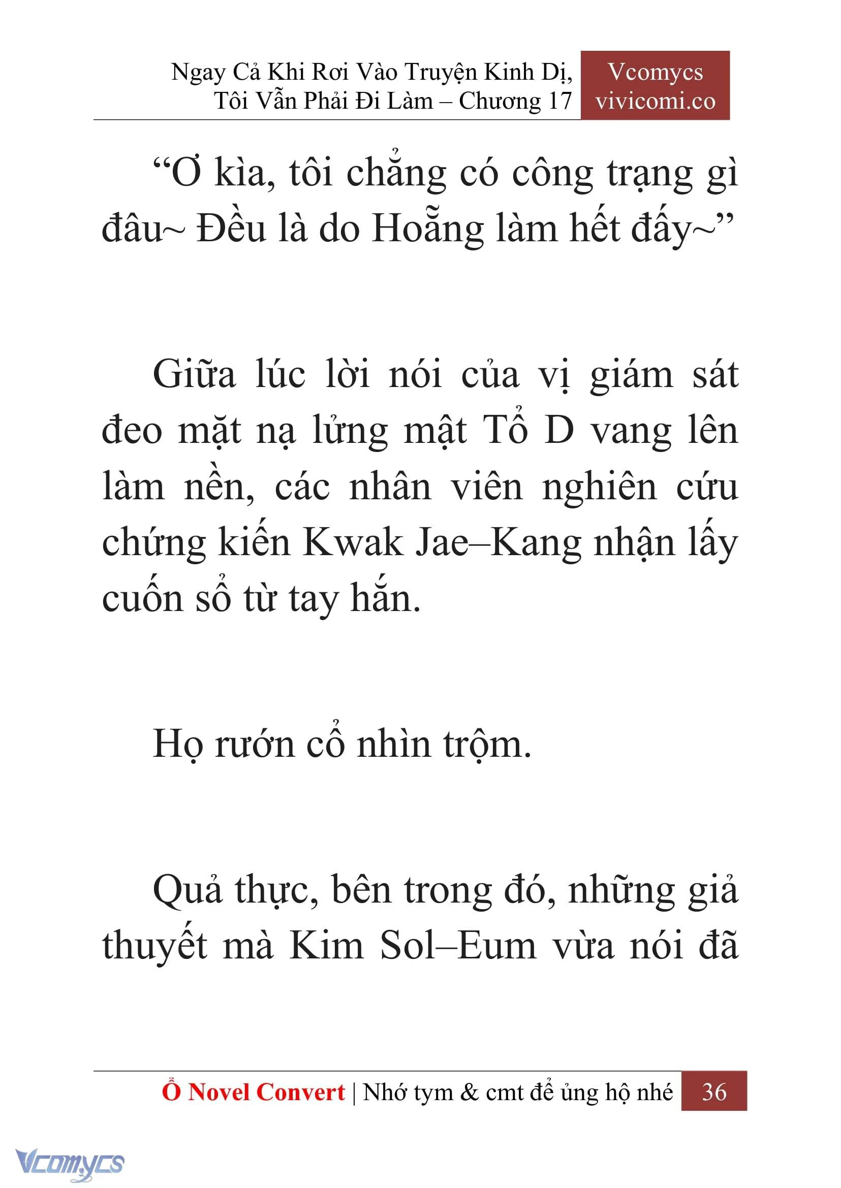 [Novel] Ngay Cả Khi Rơi Vào Truyện Kinh Dị, Tôi Vẫn Phải Đi Làm Chapter  17 - 38