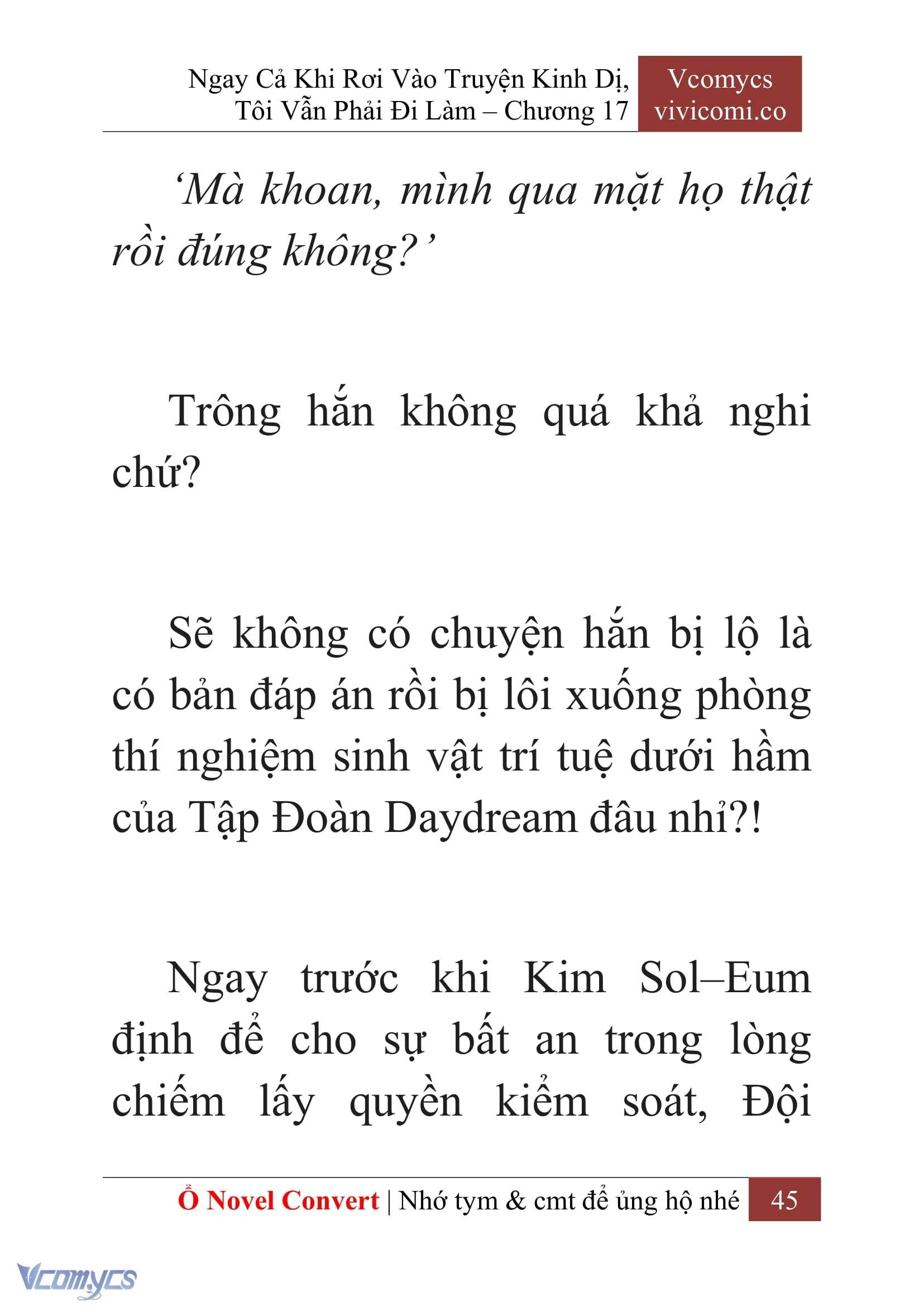 [Novel] Ngay Cả Khi Rơi Vào Truyện Kinh Dị, Tôi Vẫn Phải Đi Làm Chapter  17 - 47