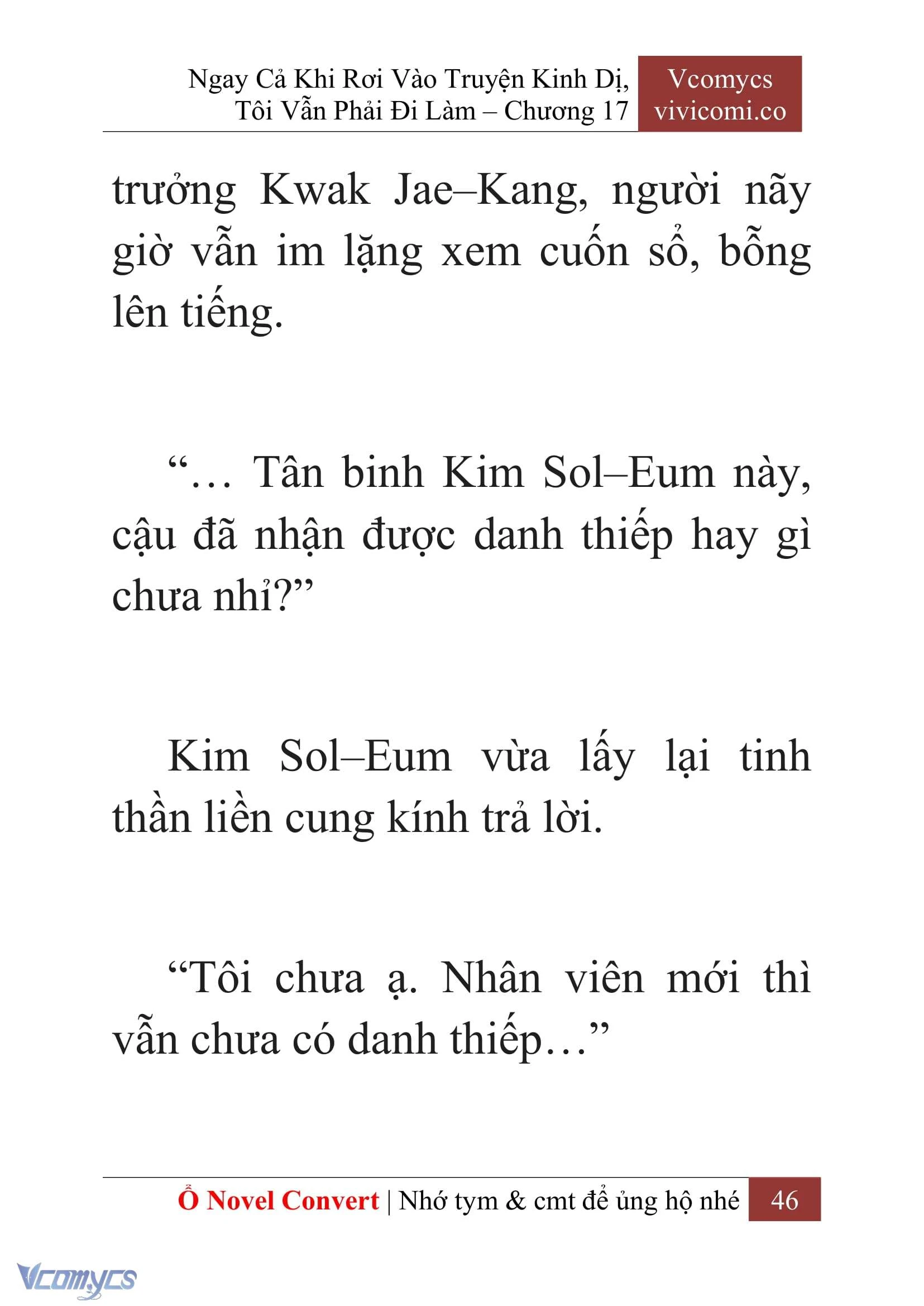 [Novel] Ngay Cả Khi Rơi Vào Truyện Kinh Dị, Tôi Vẫn Phải Đi Làm Chapter  17 - 48