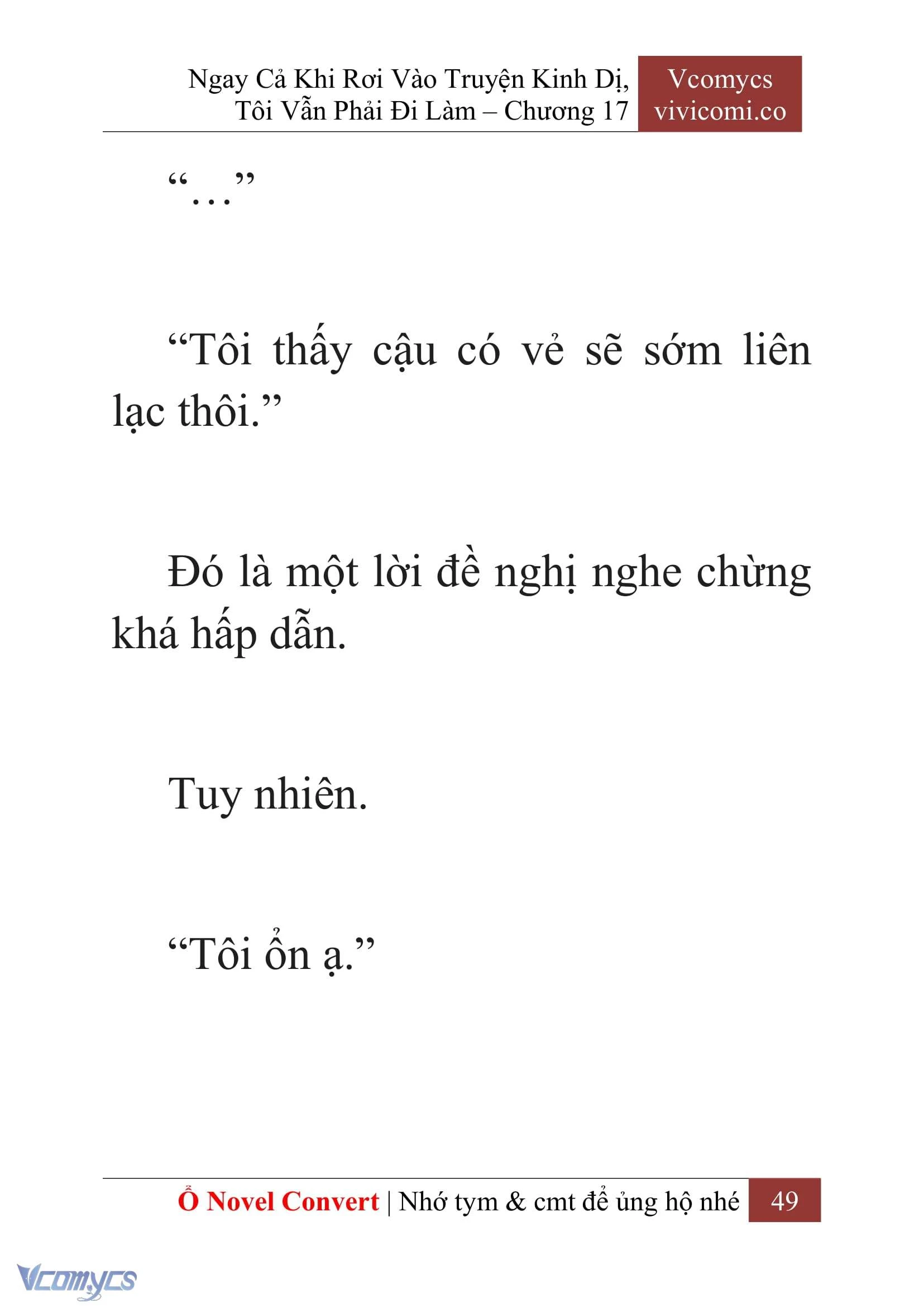 [Novel] Ngay Cả Khi Rơi Vào Truyện Kinh Dị, Tôi Vẫn Phải Đi Làm Chapter  17 - 51