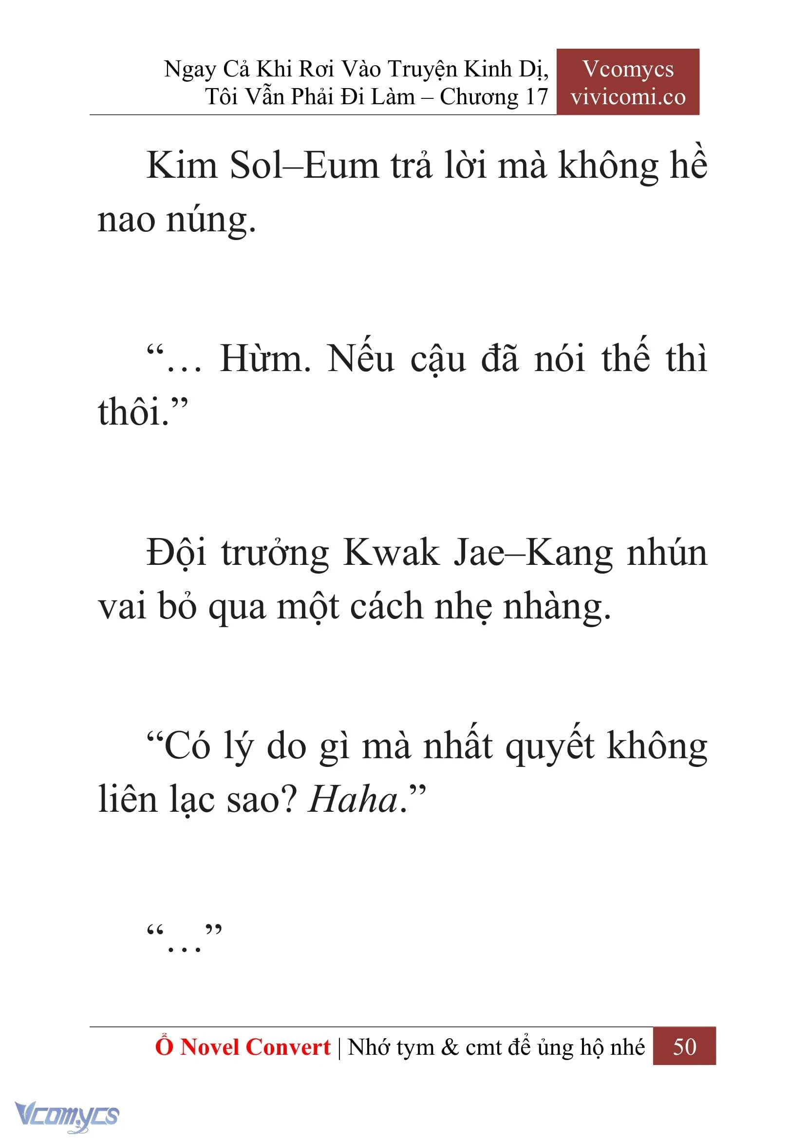 [Novel] Ngay Cả Khi Rơi Vào Truyện Kinh Dị, Tôi Vẫn Phải Đi Làm Chapter  17 - 52