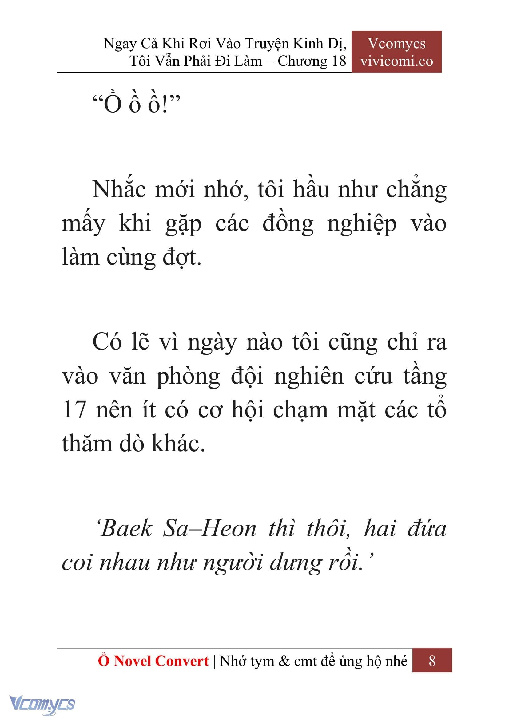 [Novel] Ngay Cả Khi Rơi Vào Truyện Kinh Dị, Tôi Vẫn Phải Đi Làm Chapter  18 - 10