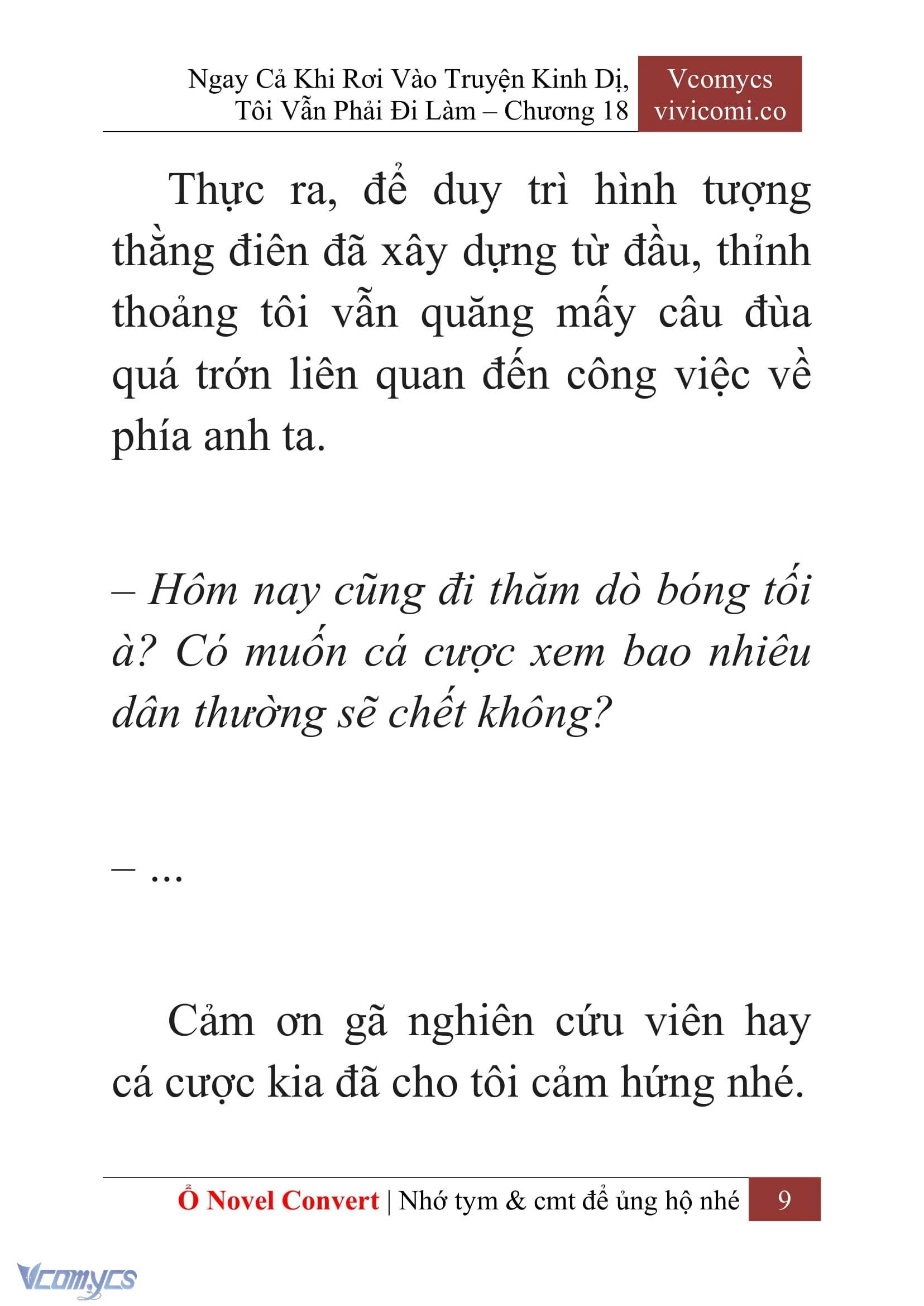 [Novel] Ngay Cả Khi Rơi Vào Truyện Kinh Dị, Tôi Vẫn Phải Đi Làm Chapter  18 - 11