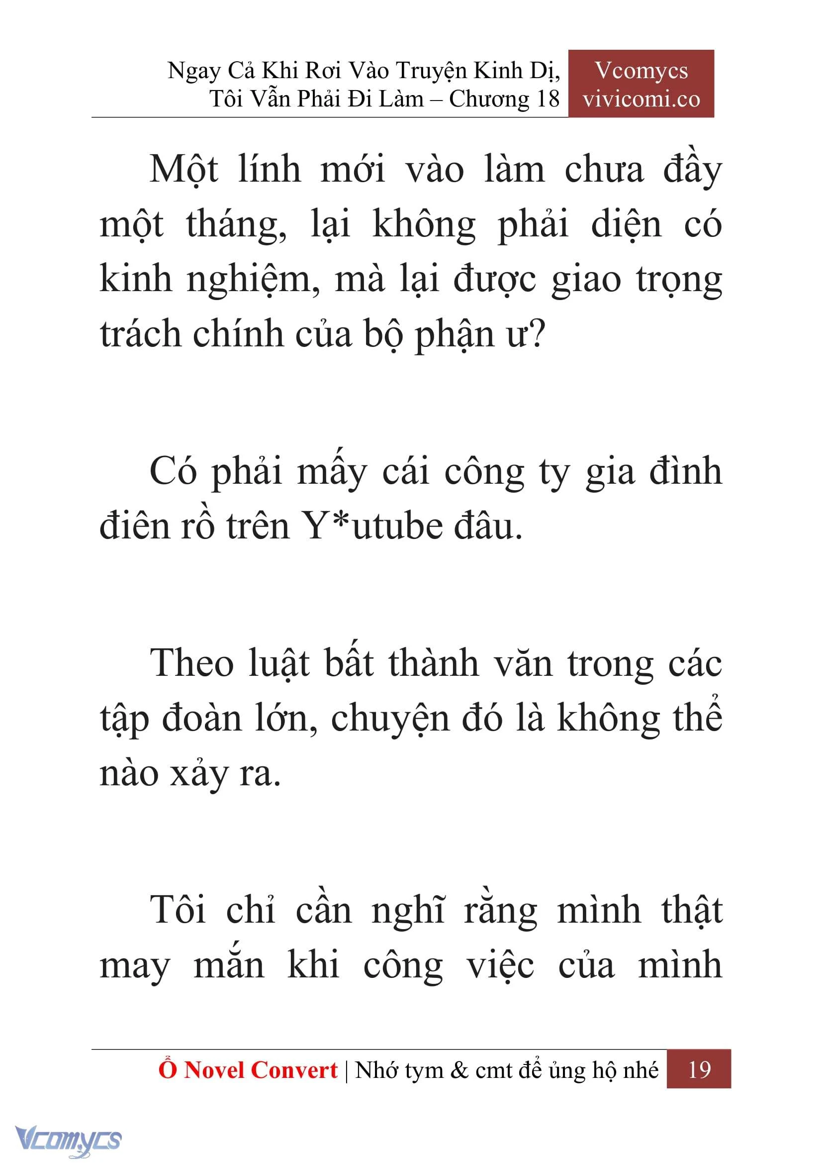 [Novel] Ngay Cả Khi Rơi Vào Truyện Kinh Dị, Tôi Vẫn Phải Đi Làm Chapter  18 - 21