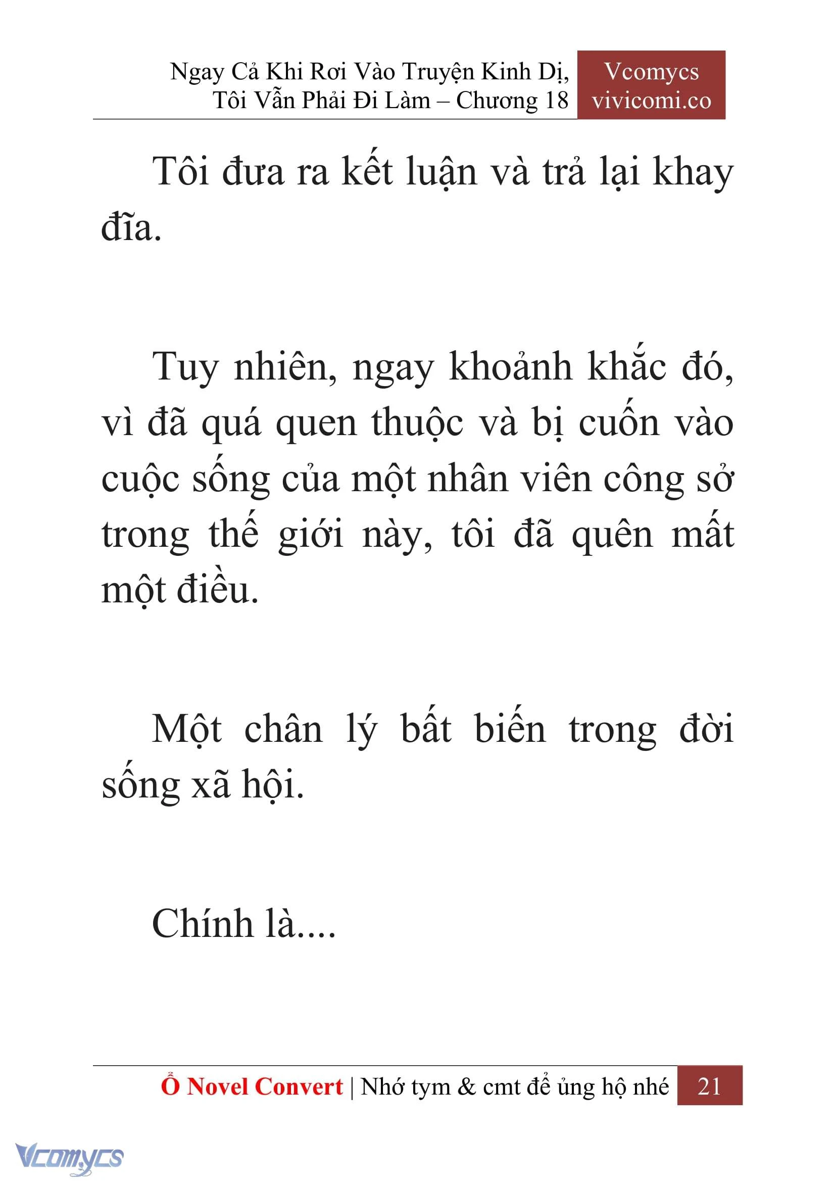 [Novel] Ngay Cả Khi Rơi Vào Truyện Kinh Dị, Tôi Vẫn Phải Đi Làm Chapter  18 - 23