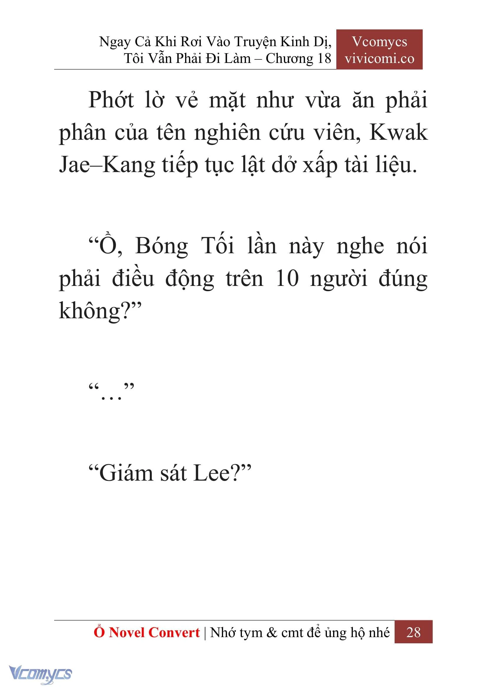 [Novel] Ngay Cả Khi Rơi Vào Truyện Kinh Dị, Tôi Vẫn Phải Đi Làm Chapter  18 - 30