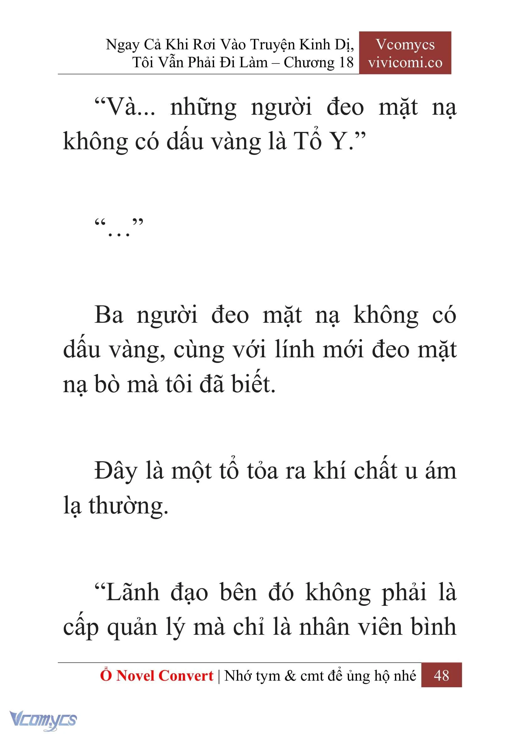 [Novel] Ngay Cả Khi Rơi Vào Truyện Kinh Dị, Tôi Vẫn Phải Đi Làm Chapter  18 - 50