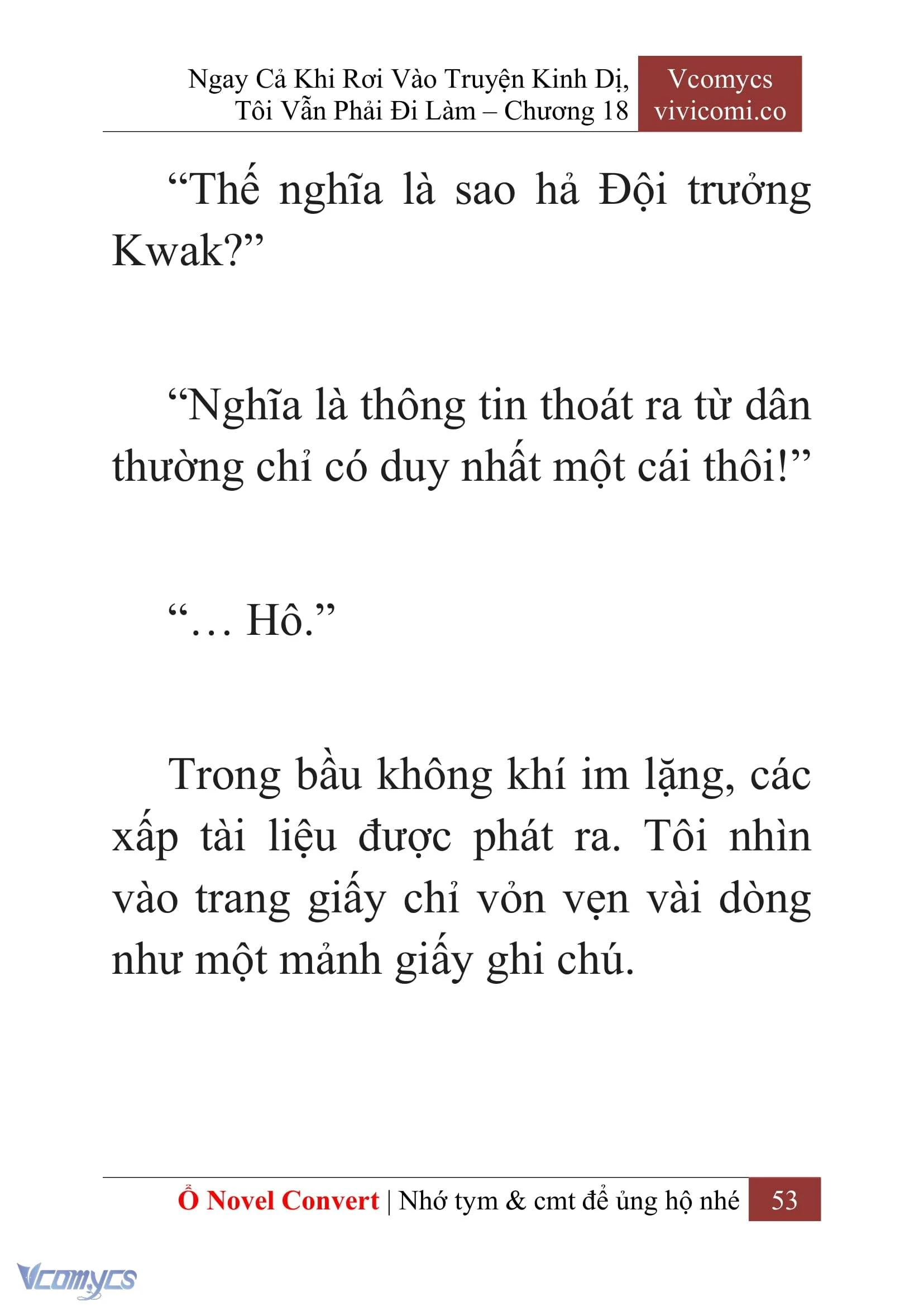 [Novel] Ngay Cả Khi Rơi Vào Truyện Kinh Dị, Tôi Vẫn Phải Đi Làm Chapter  18 - 55