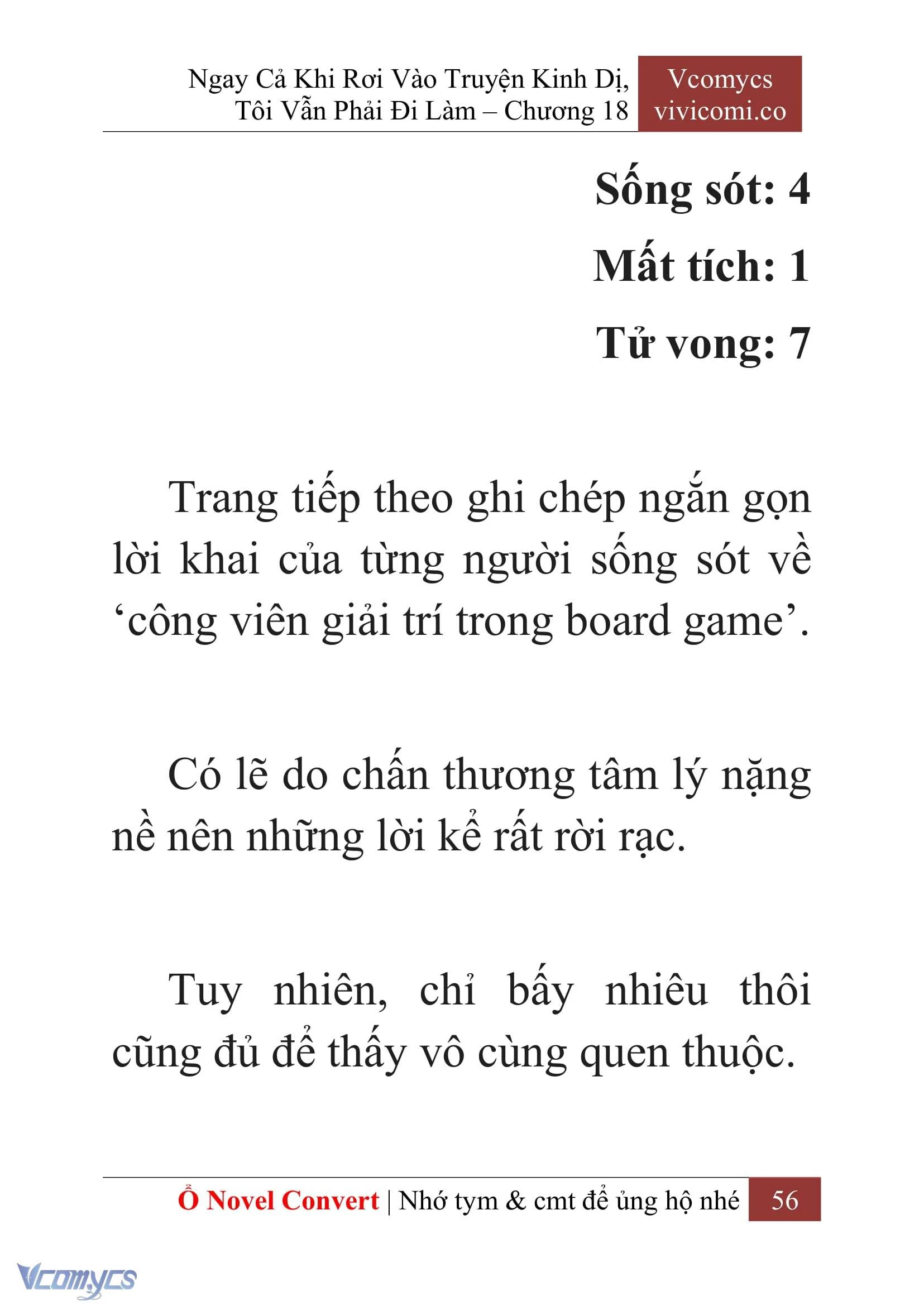 [Novel] Ngay Cả Khi Rơi Vào Truyện Kinh Dị, Tôi Vẫn Phải Đi Làm Chapter  18 - 58