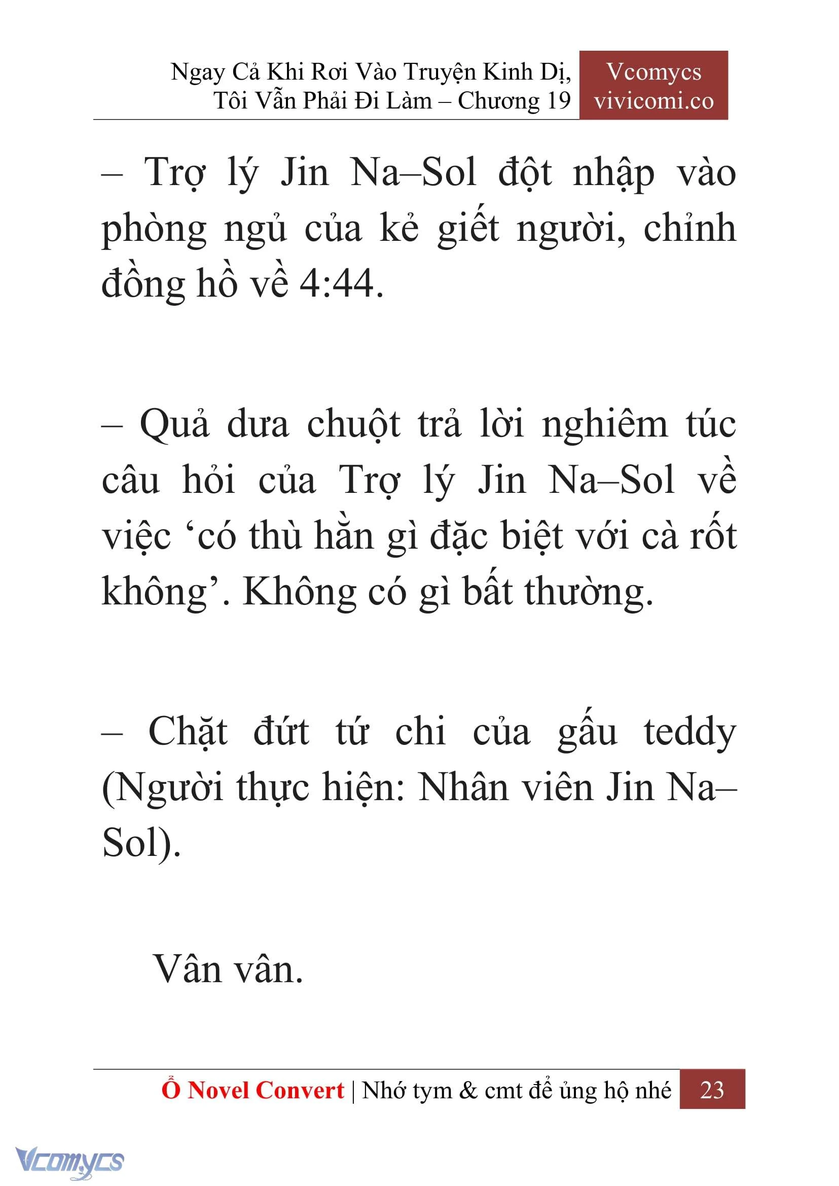 [Novel] Ngay Cả Khi Rơi Vào Truyện Kinh Dị, Tôi Vẫn Phải Đi Làm Chapter  19 - 25