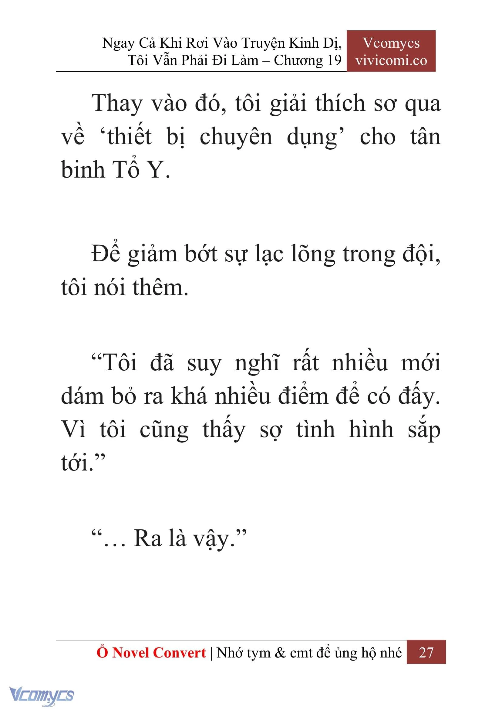[Novel] Ngay Cả Khi Rơi Vào Truyện Kinh Dị, Tôi Vẫn Phải Đi Làm Chapter  19 - 29
