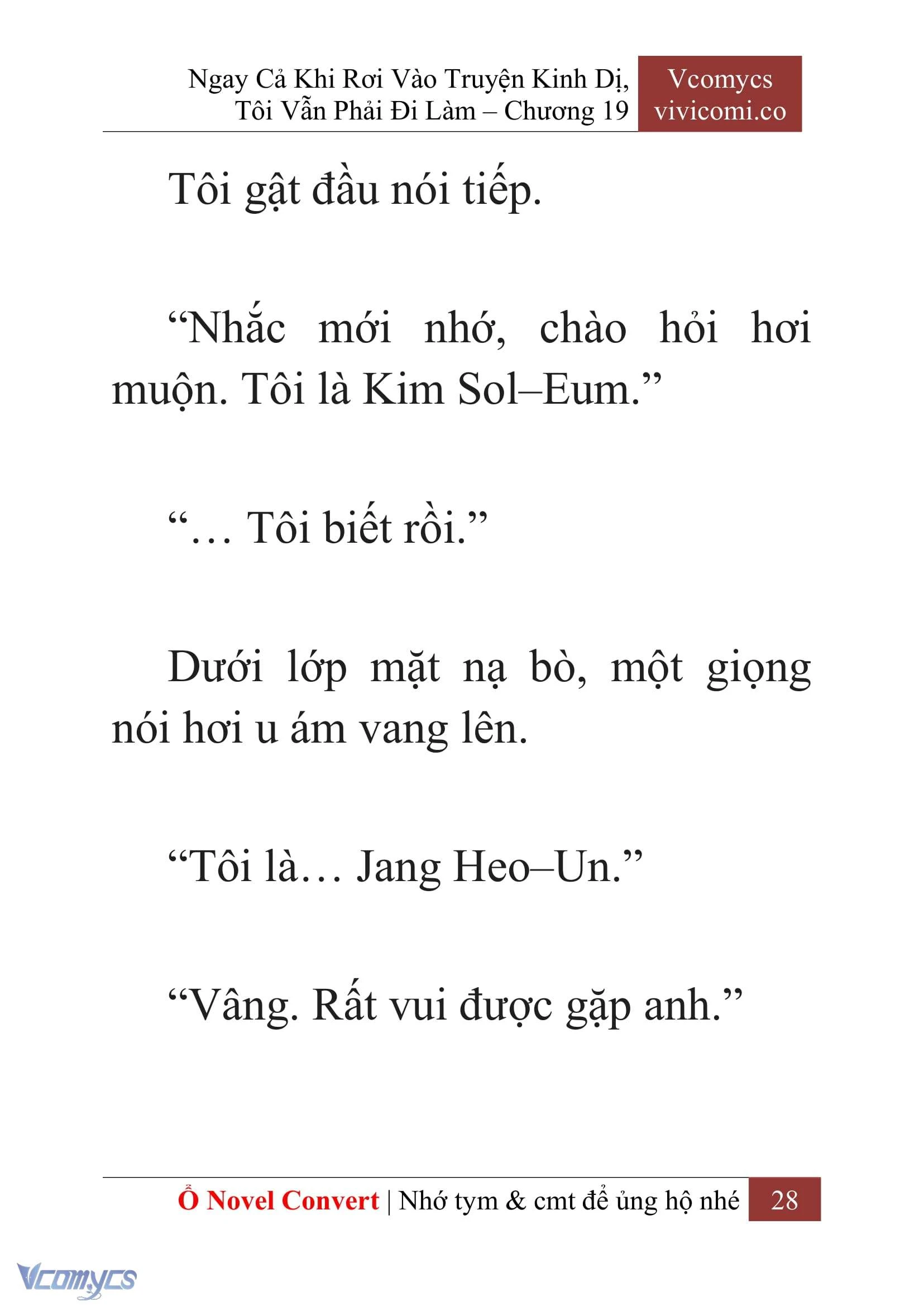 [Novel] Ngay Cả Khi Rơi Vào Truyện Kinh Dị, Tôi Vẫn Phải Đi Làm Chapter  19 - 30