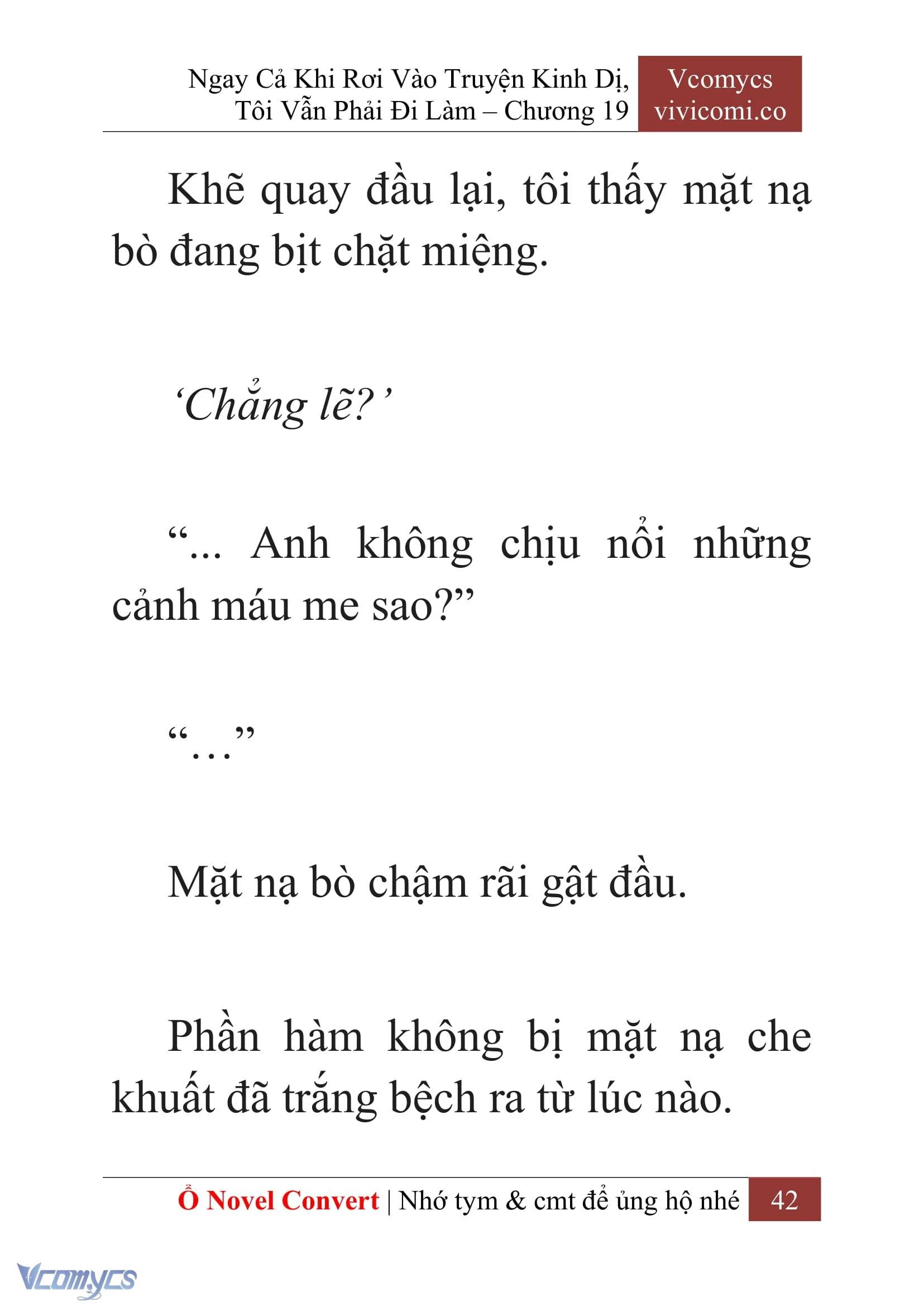 [Novel] Ngay Cả Khi Rơi Vào Truyện Kinh Dị, Tôi Vẫn Phải Đi Làm Chapter  19 - 44