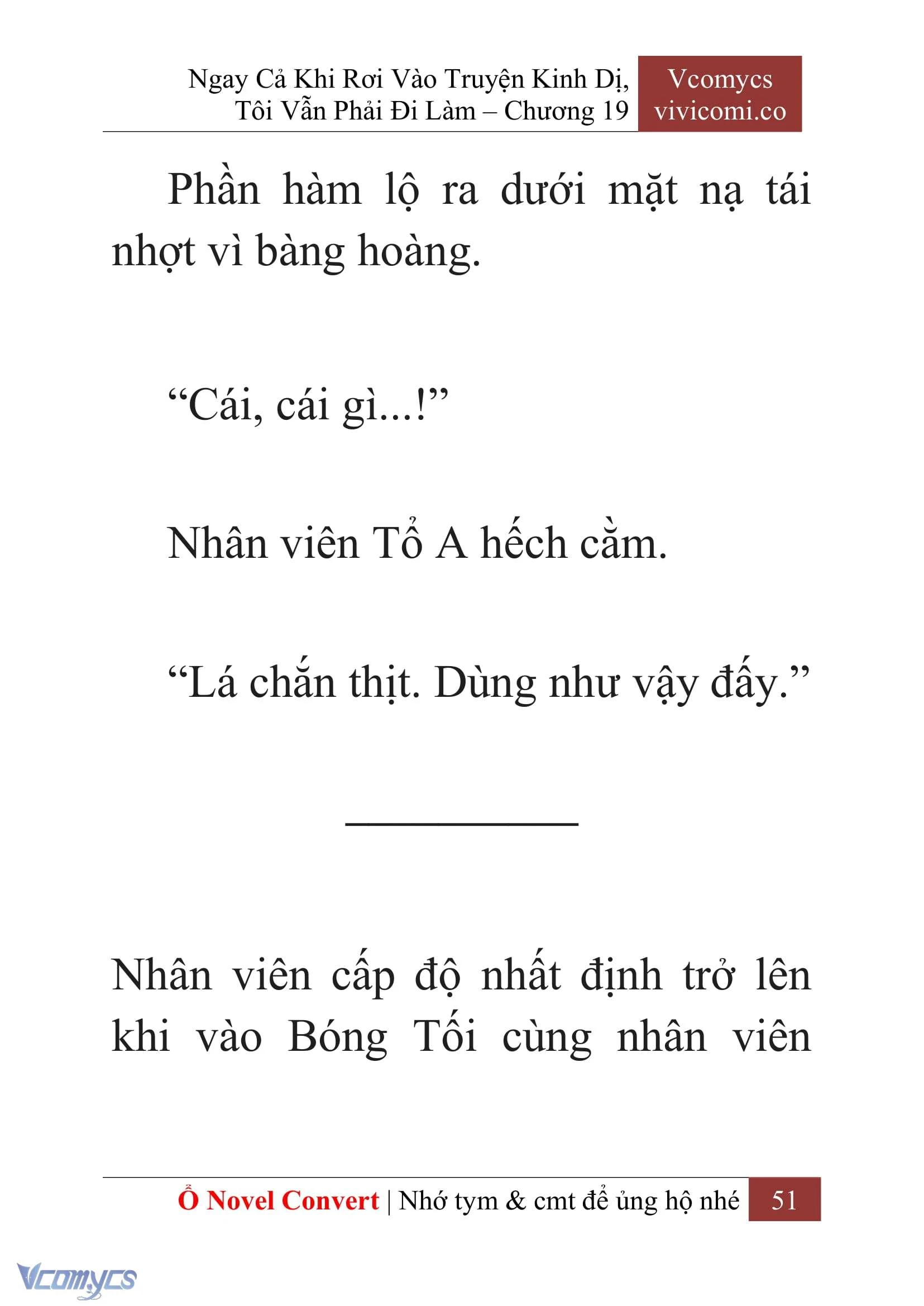 [Novel] Ngay Cả Khi Rơi Vào Truyện Kinh Dị, Tôi Vẫn Phải Đi Làm Chapter  19 - 53