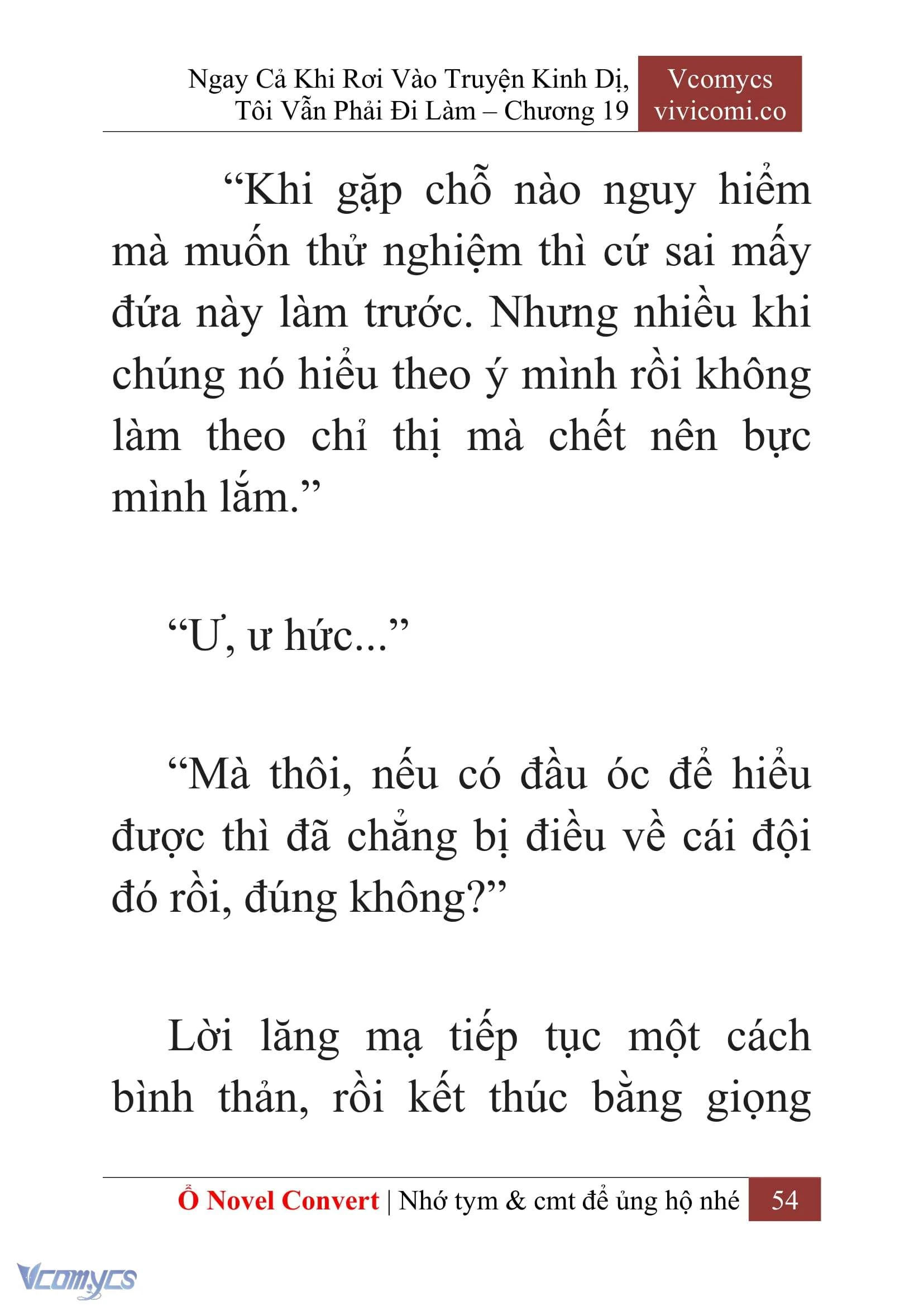 [Novel] Ngay Cả Khi Rơi Vào Truyện Kinh Dị, Tôi Vẫn Phải Đi Làm Chapter  19 - 56