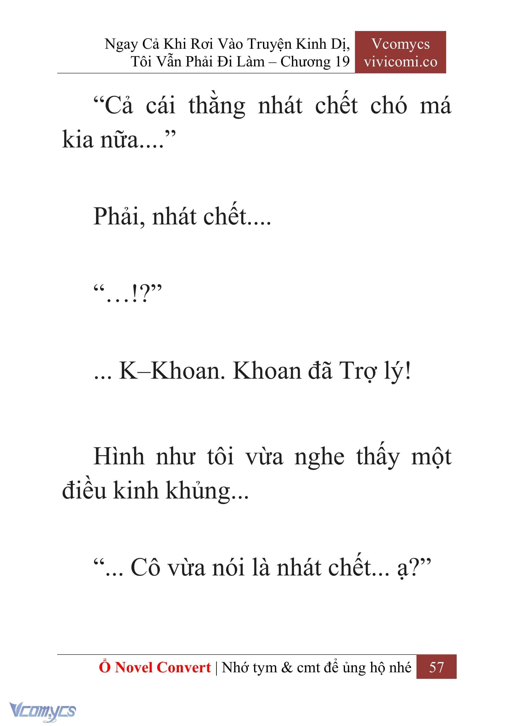 [Novel] Ngay Cả Khi Rơi Vào Truyện Kinh Dị, Tôi Vẫn Phải Đi Làm Chapter  19 - 59