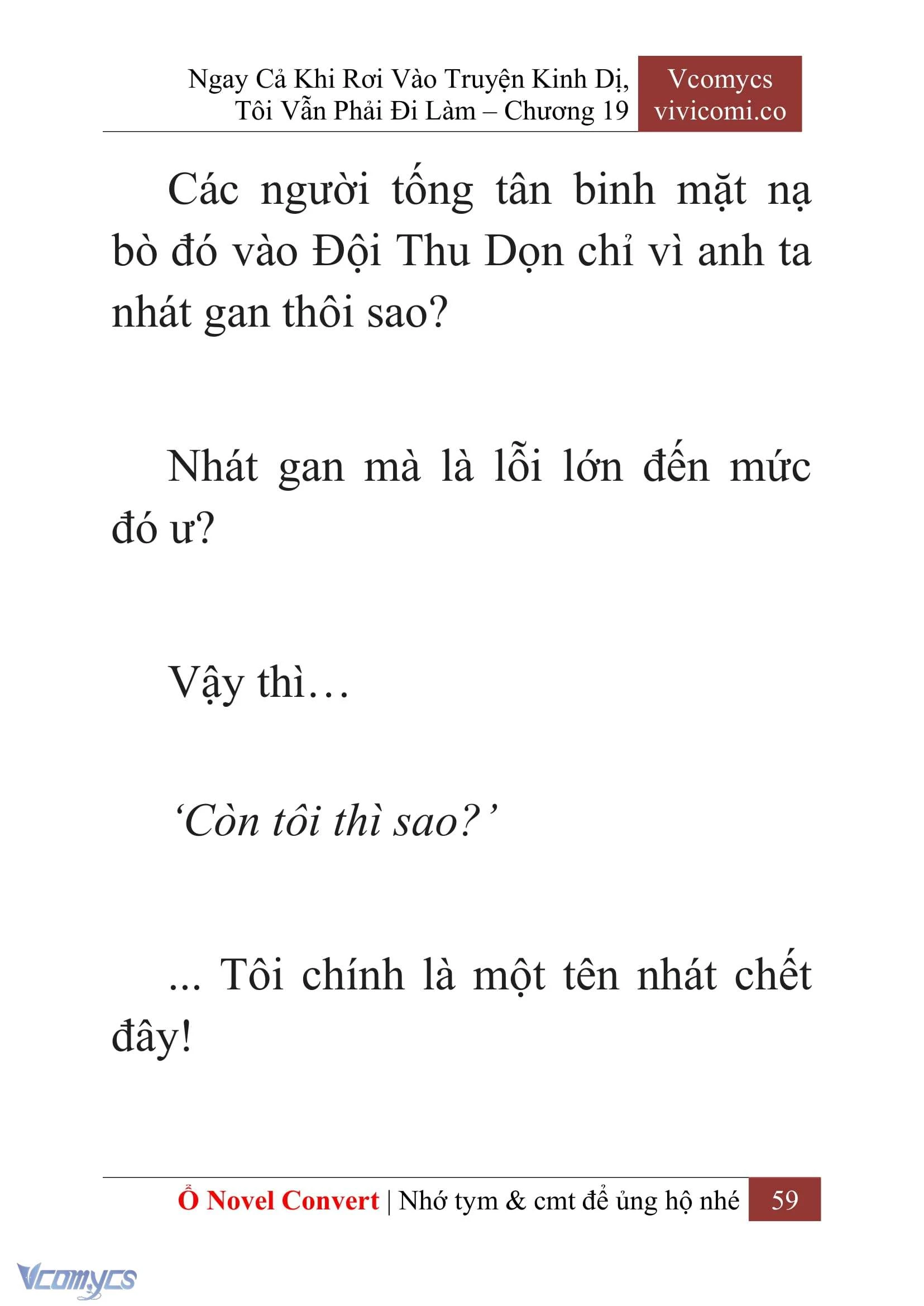 [Novel] Ngay Cả Khi Rơi Vào Truyện Kinh Dị, Tôi Vẫn Phải Đi Làm Chapter  19 - 61