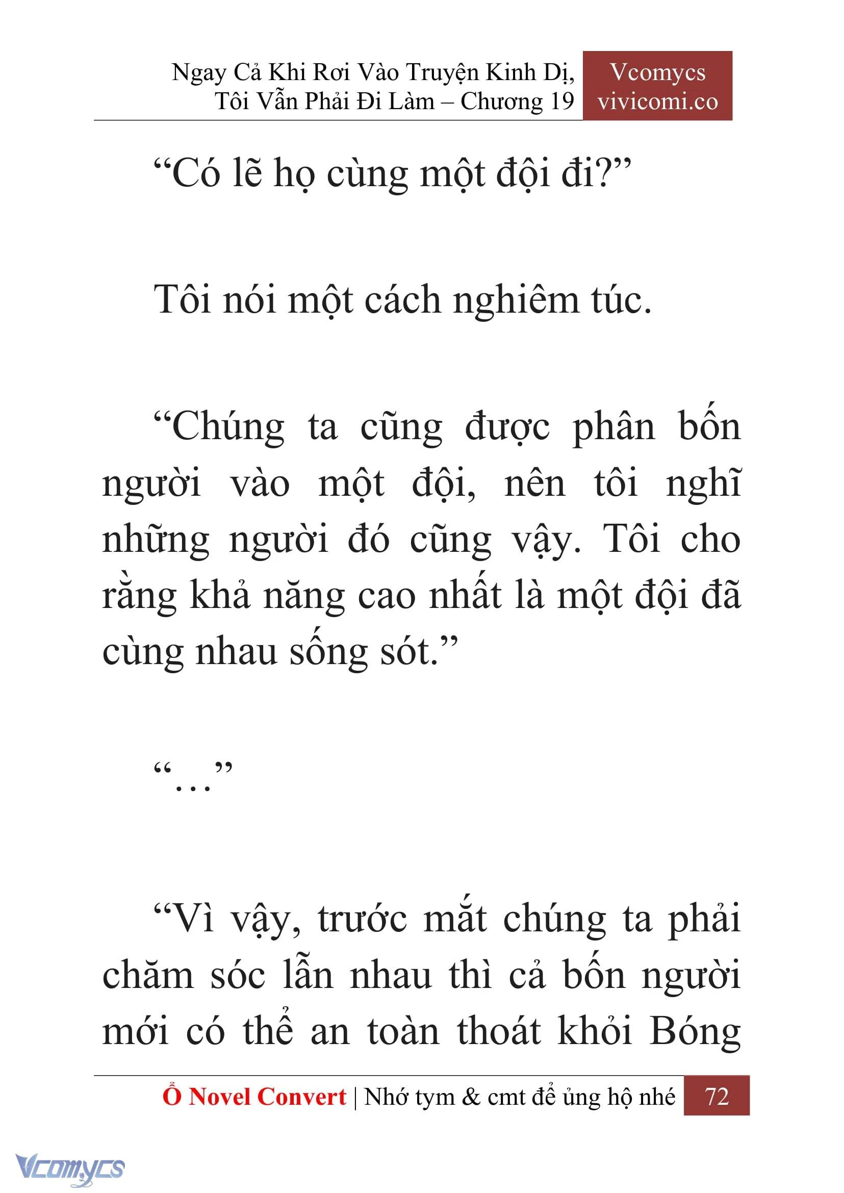 [Novel] Ngay Cả Khi Rơi Vào Truyện Kinh Dị, Tôi Vẫn Phải Đi Làm Chapter  19 - 74
