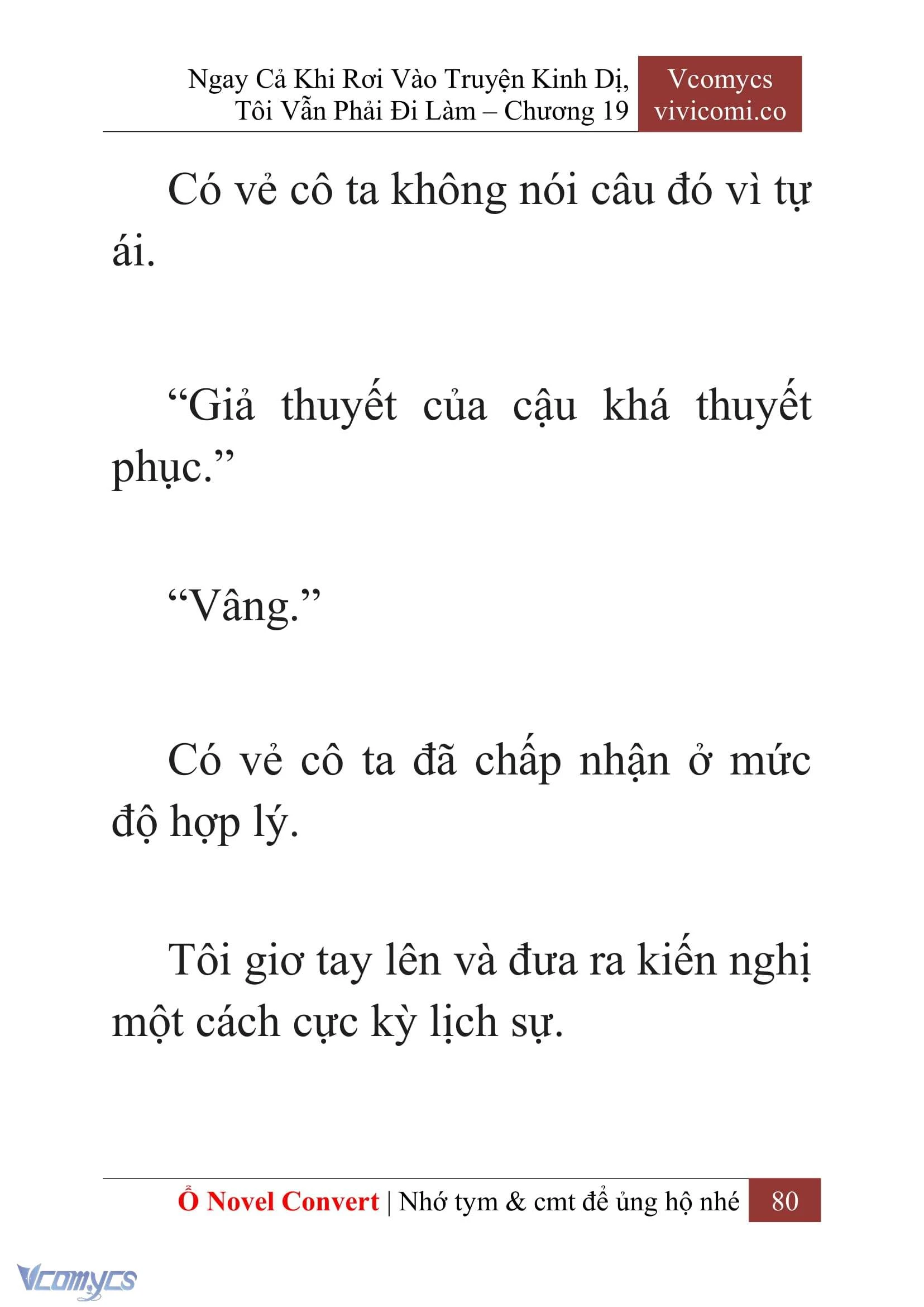 [Novel] Ngay Cả Khi Rơi Vào Truyện Kinh Dị, Tôi Vẫn Phải Đi Làm Chapter  19 - 82