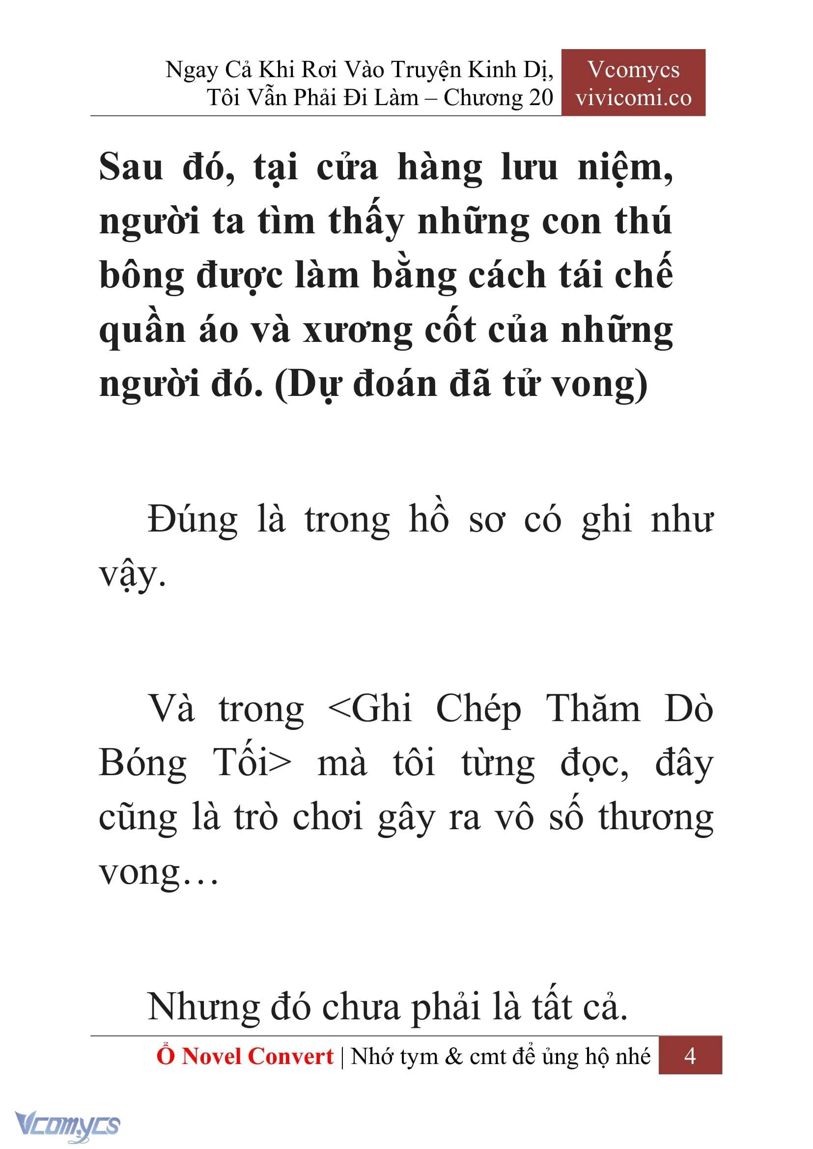 [Novel] Ngay Cả Khi Rơi Vào Truyện Kinh Dị, Tôi Vẫn Phải Đi Làm Chapter  20 - 6
