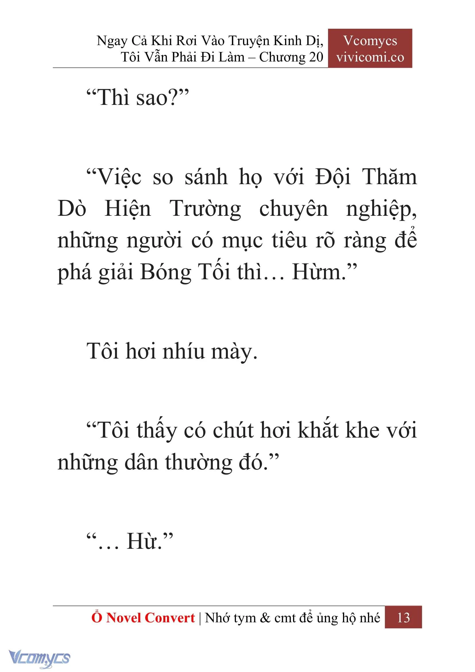[Novel] Ngay Cả Khi Rơi Vào Truyện Kinh Dị, Tôi Vẫn Phải Đi Làm Chapter  20 - 15