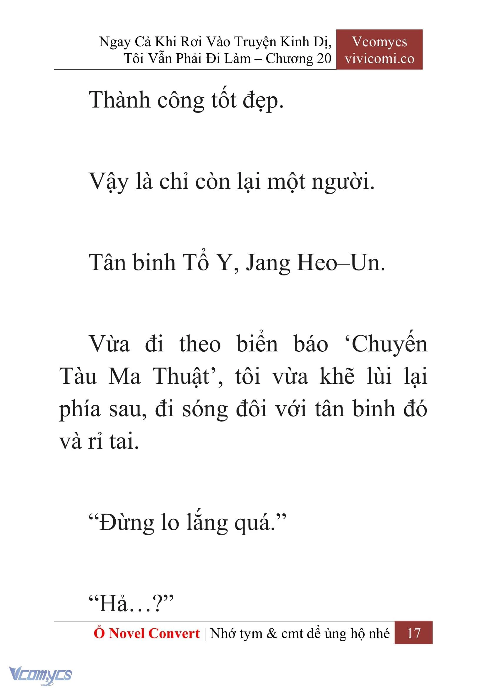 [Novel] Ngay Cả Khi Rơi Vào Truyện Kinh Dị, Tôi Vẫn Phải Đi Làm Chapter  20 - 19