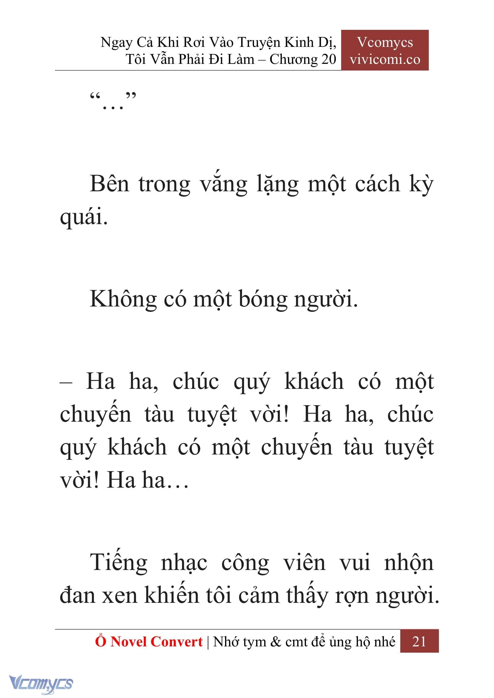 [Novel] Ngay Cả Khi Rơi Vào Truyện Kinh Dị, Tôi Vẫn Phải Đi Làm Chapter  20 - 23