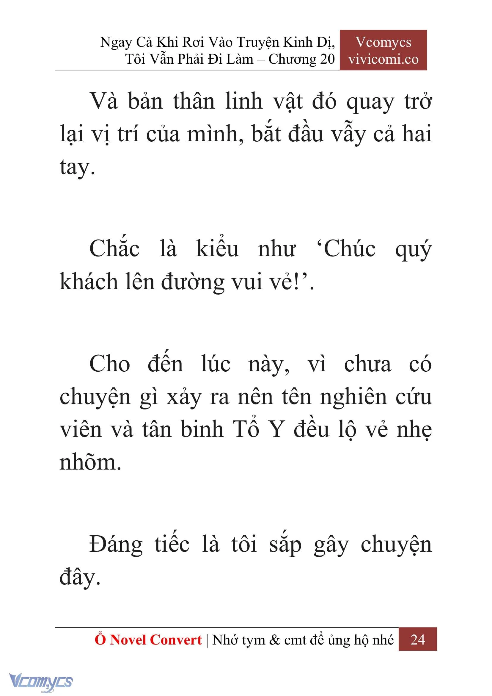 [Novel] Ngay Cả Khi Rơi Vào Truyện Kinh Dị, Tôi Vẫn Phải Đi Làm Chapter  20 - 26