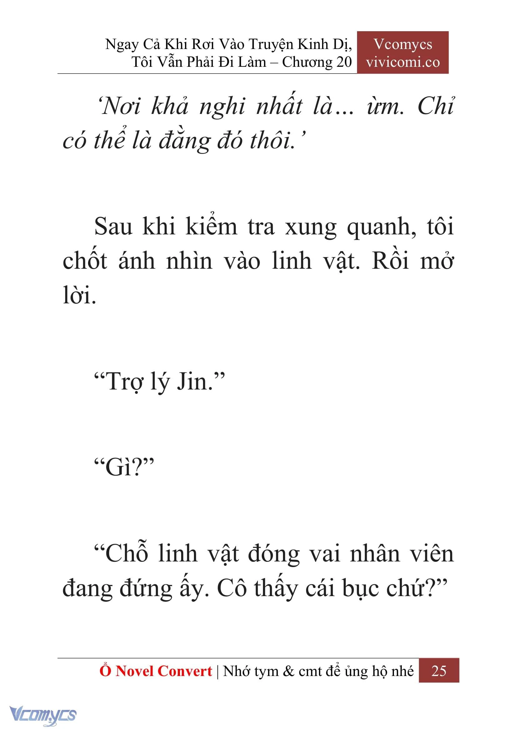 [Novel] Ngay Cả Khi Rơi Vào Truyện Kinh Dị, Tôi Vẫn Phải Đi Làm Chapter  20 - 27