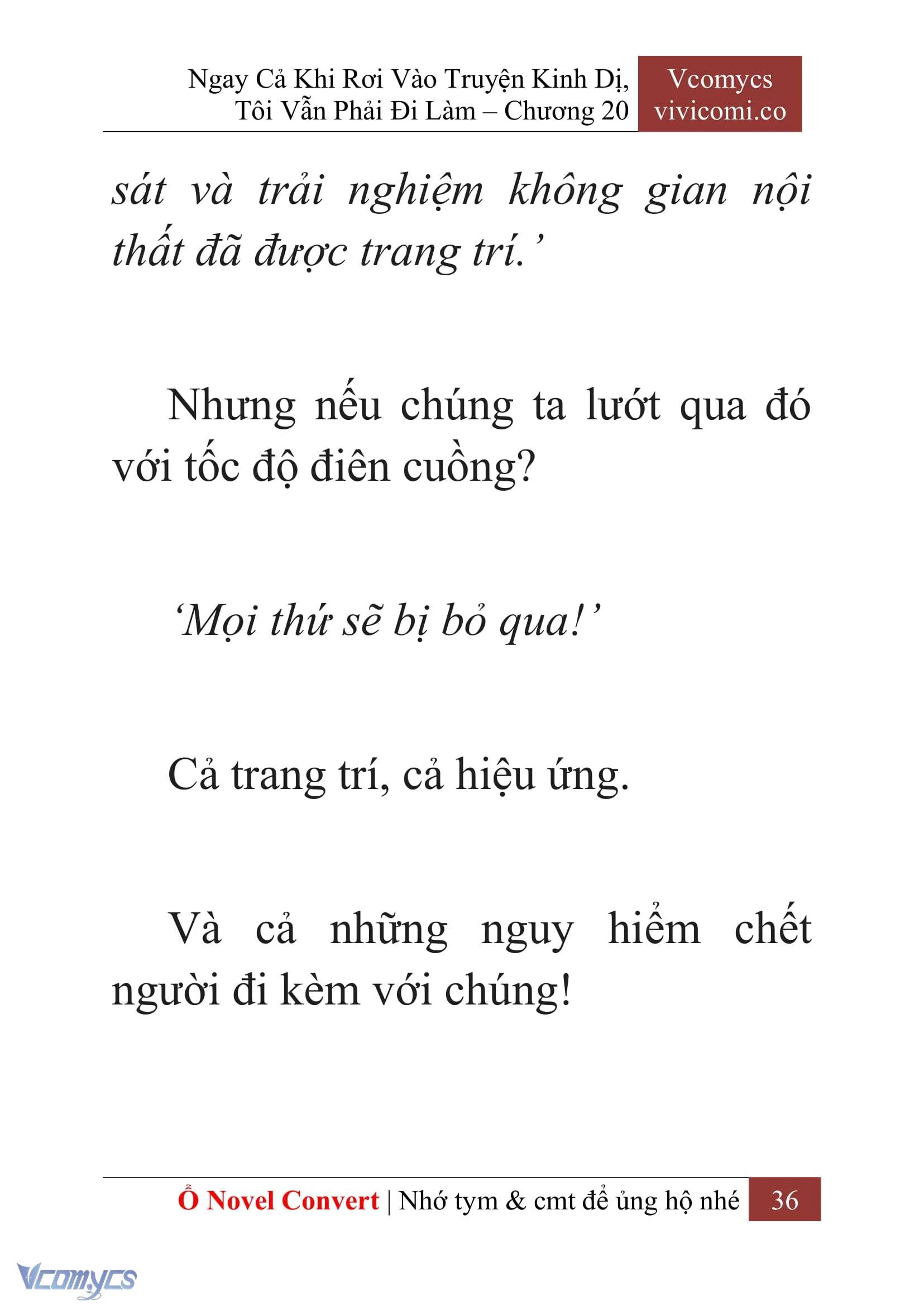 [Novel] Ngay Cả Khi Rơi Vào Truyện Kinh Dị, Tôi Vẫn Phải Đi Làm Chapter  20 - 38