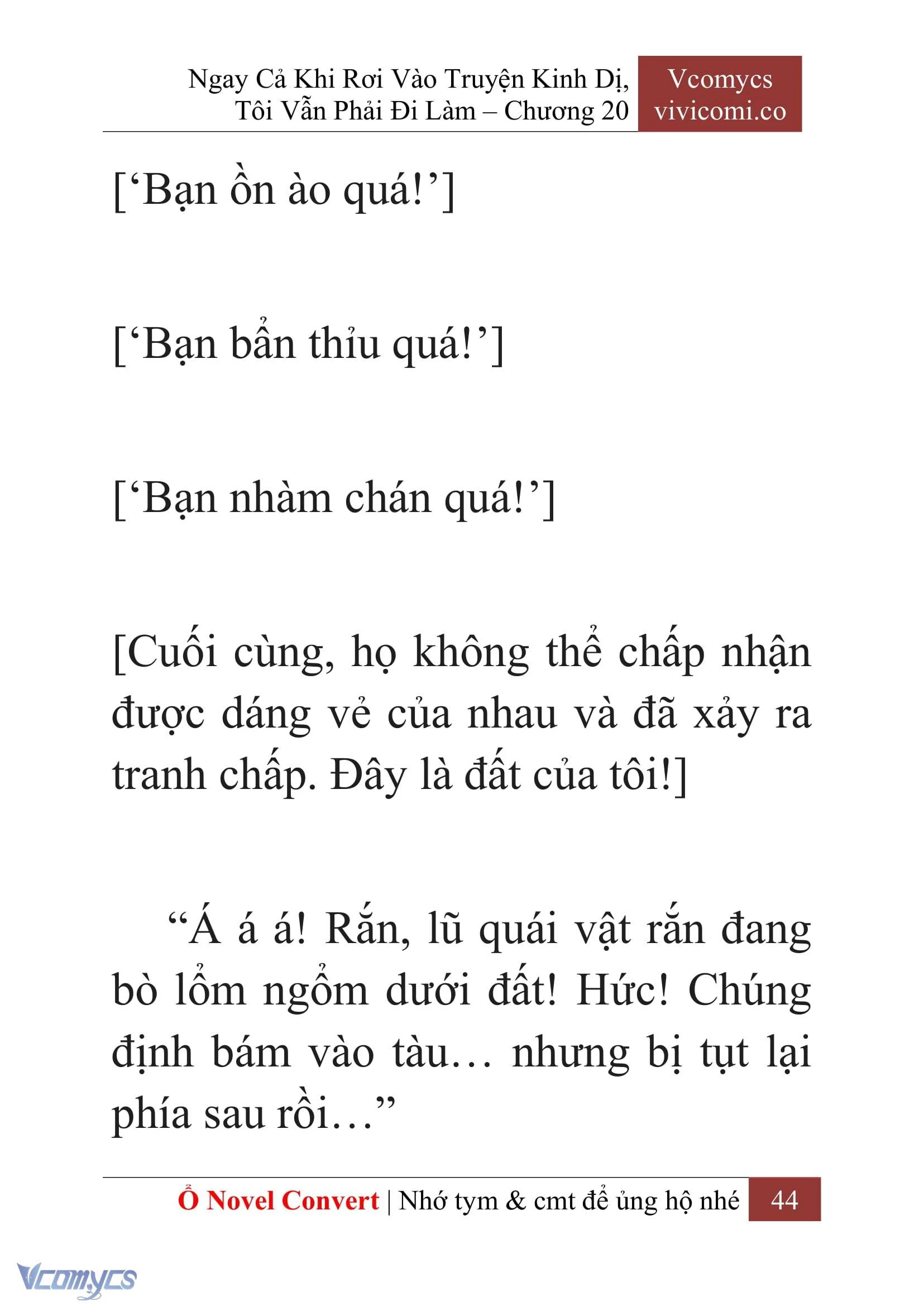 [Novel] Ngay Cả Khi Rơi Vào Truyện Kinh Dị, Tôi Vẫn Phải Đi Làm Chapter  20 - 46