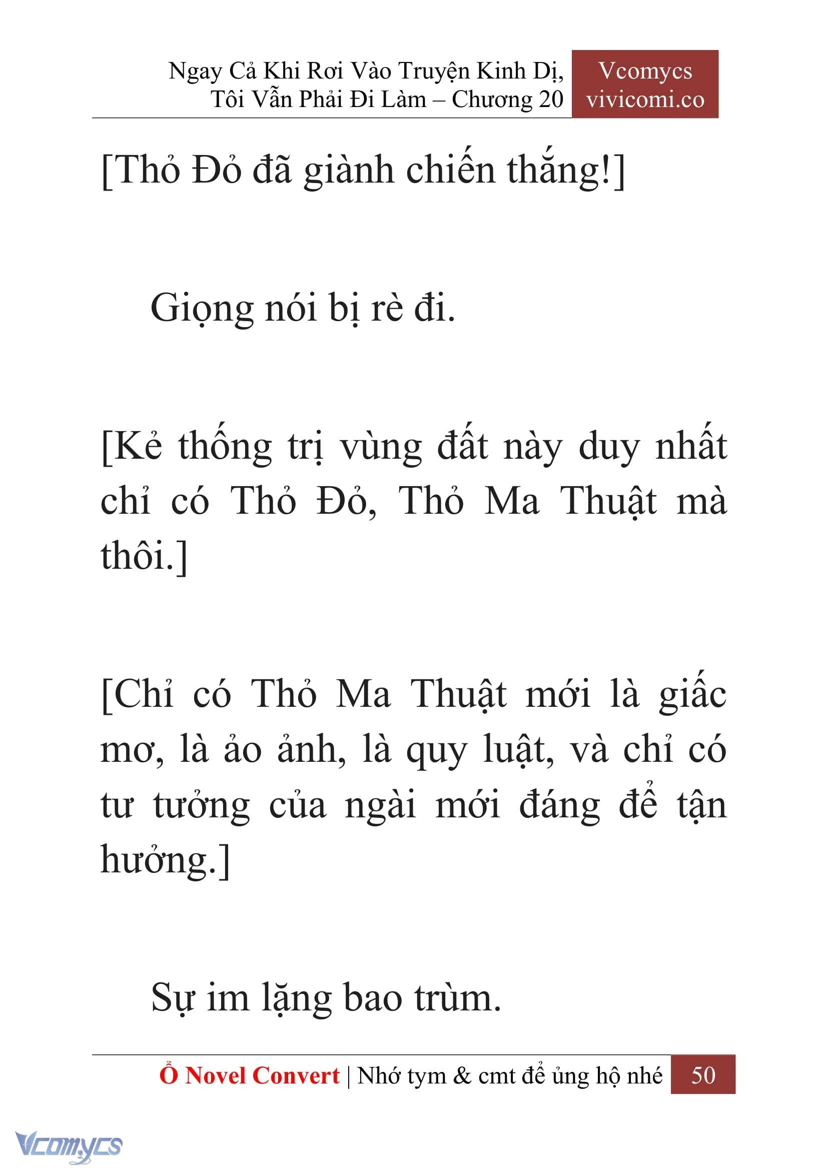 [Novel] Ngay Cả Khi Rơi Vào Truyện Kinh Dị, Tôi Vẫn Phải Đi Làm Chapter  20 - 52