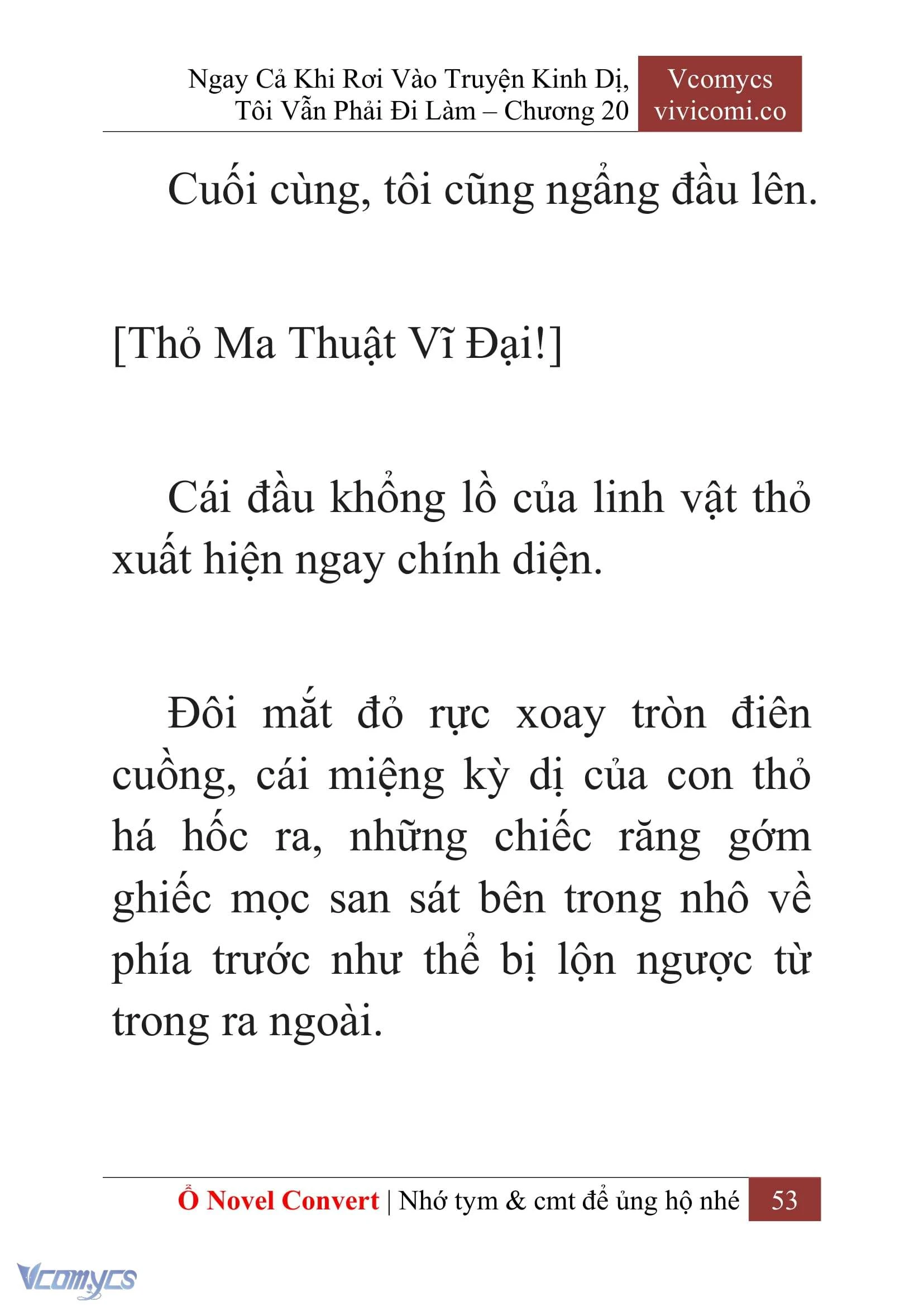 [Novel] Ngay Cả Khi Rơi Vào Truyện Kinh Dị, Tôi Vẫn Phải Đi Làm Chapter  20 - 55