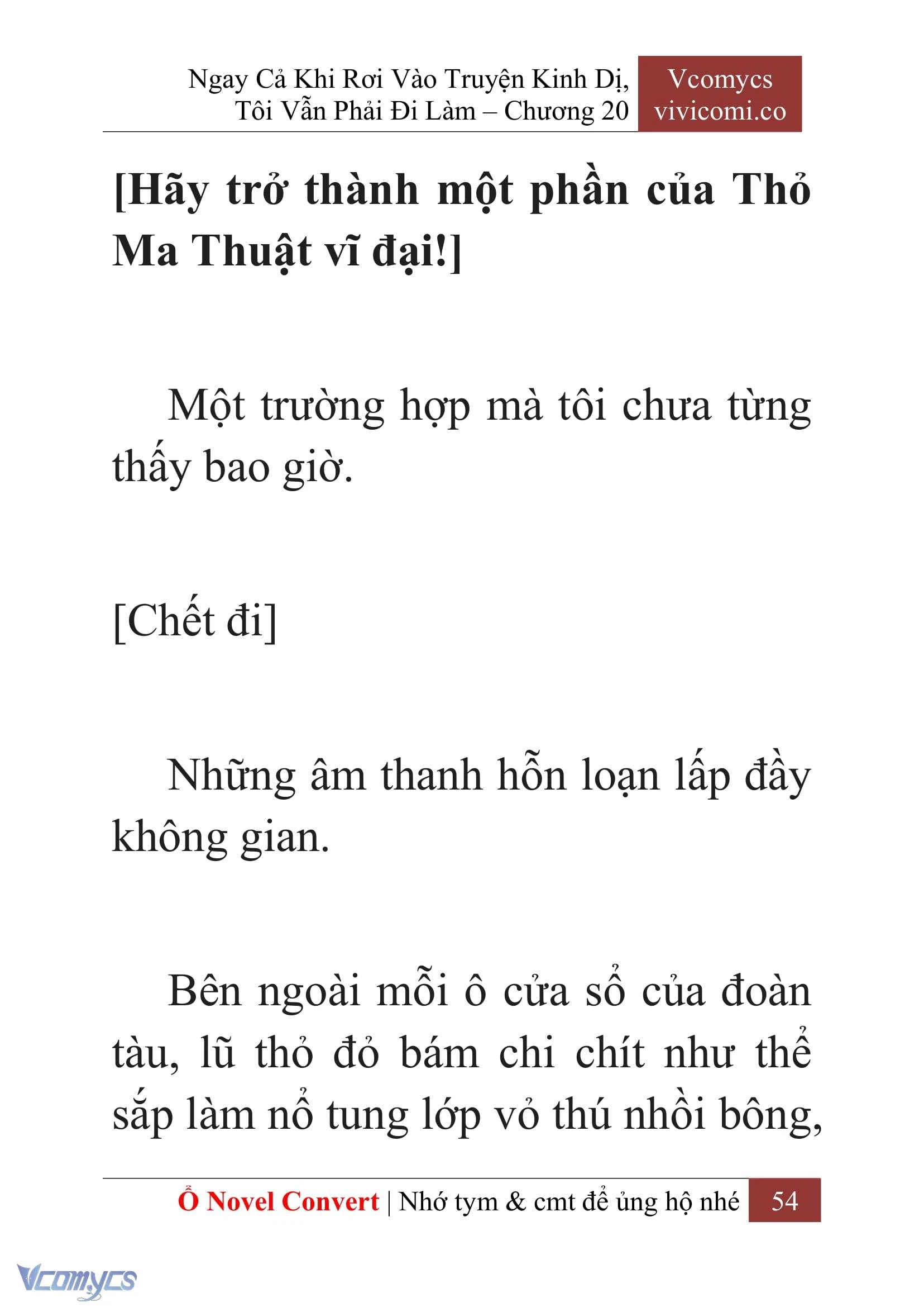 [Novel] Ngay Cả Khi Rơi Vào Truyện Kinh Dị, Tôi Vẫn Phải Đi Làm Chapter  20 - 56