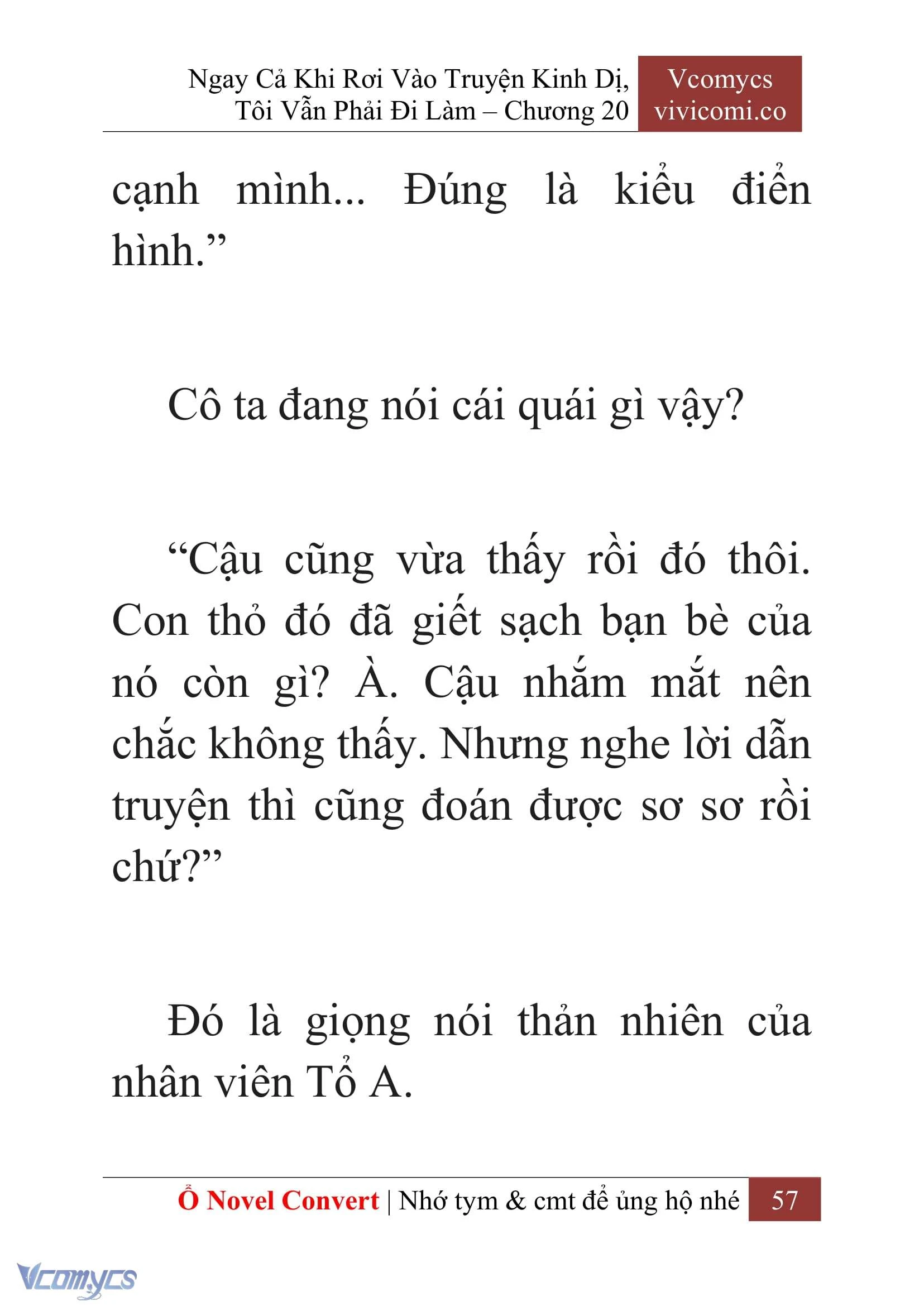 [Novel] Ngay Cả Khi Rơi Vào Truyện Kinh Dị, Tôi Vẫn Phải Đi Làm Chapter  20 - 59