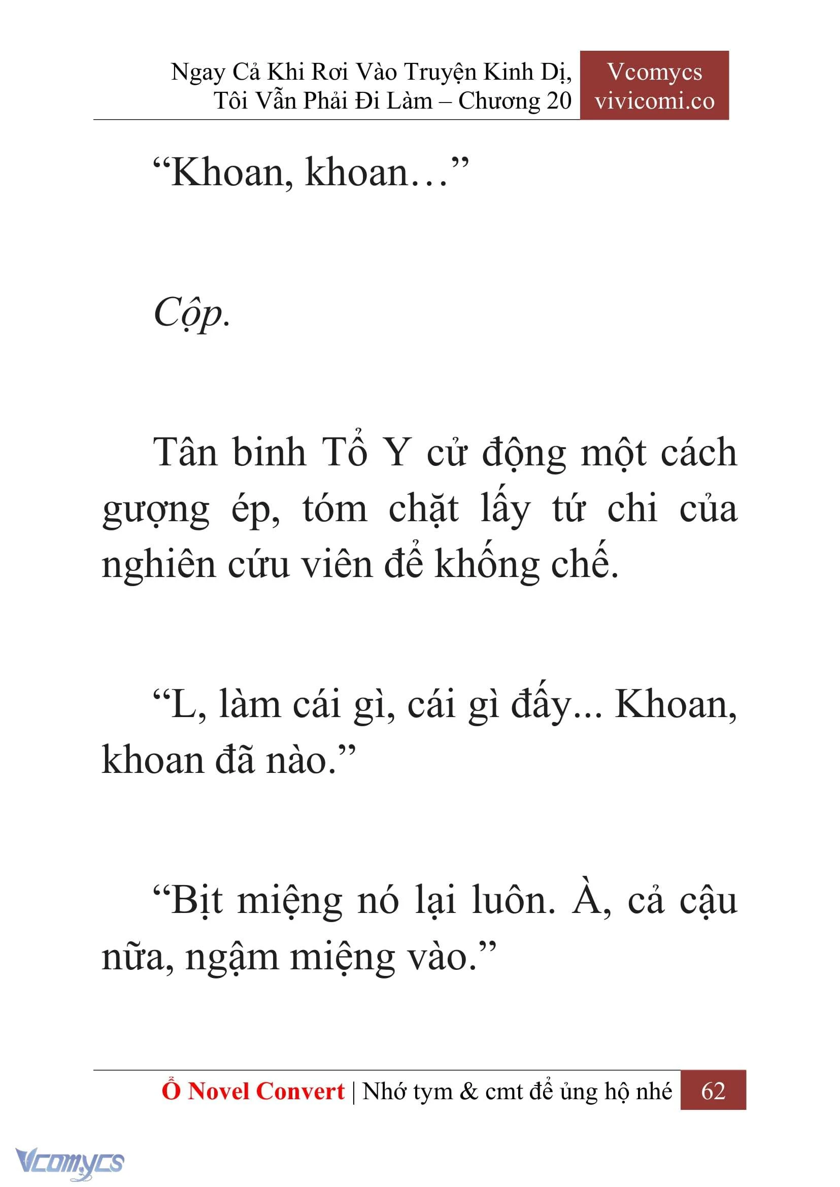 [Novel] Ngay Cả Khi Rơi Vào Truyện Kinh Dị, Tôi Vẫn Phải Đi Làm Chapter  20 - 64