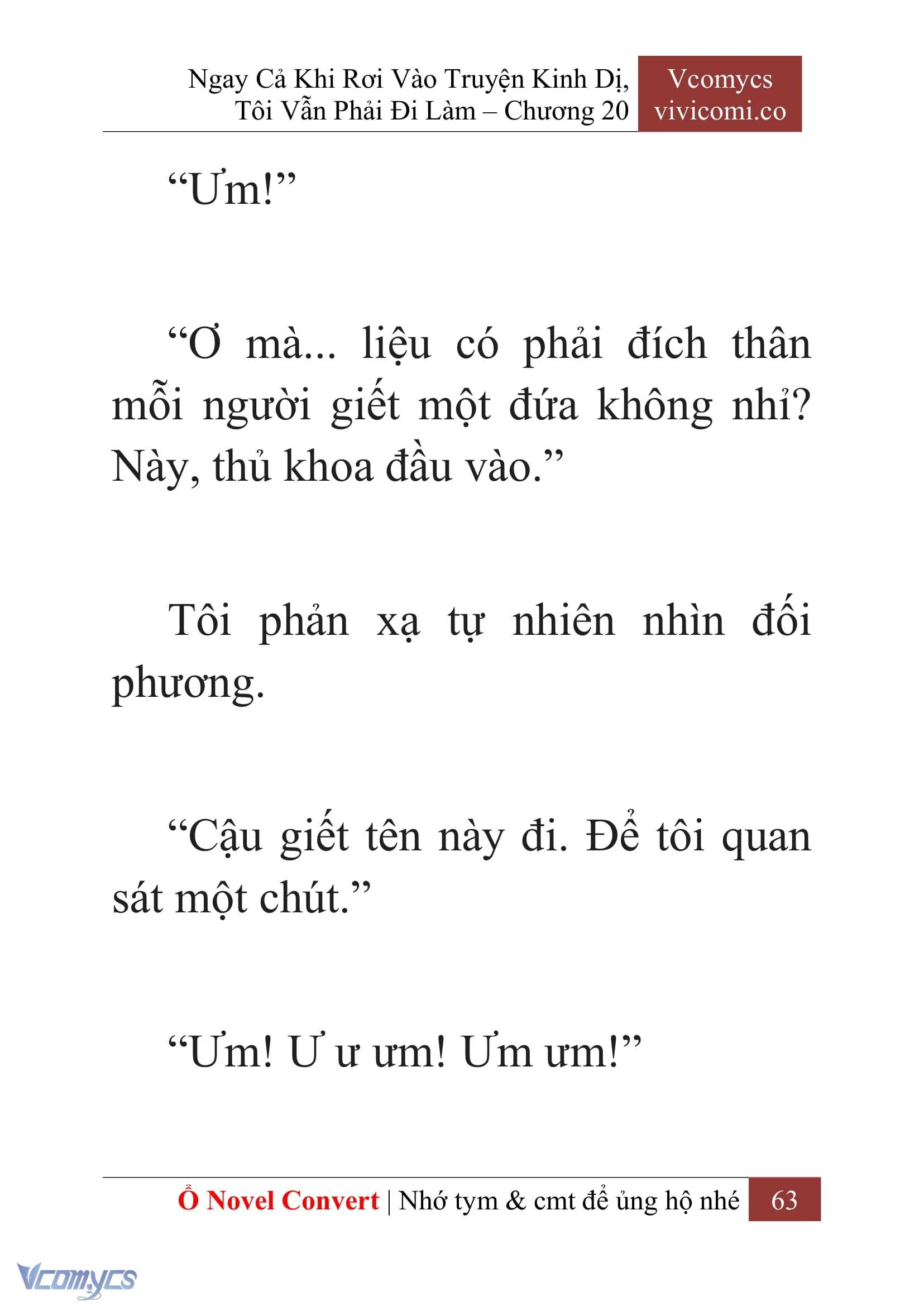 [Novel] Ngay Cả Khi Rơi Vào Truyện Kinh Dị, Tôi Vẫn Phải Đi Làm Chapter  20 - 65
