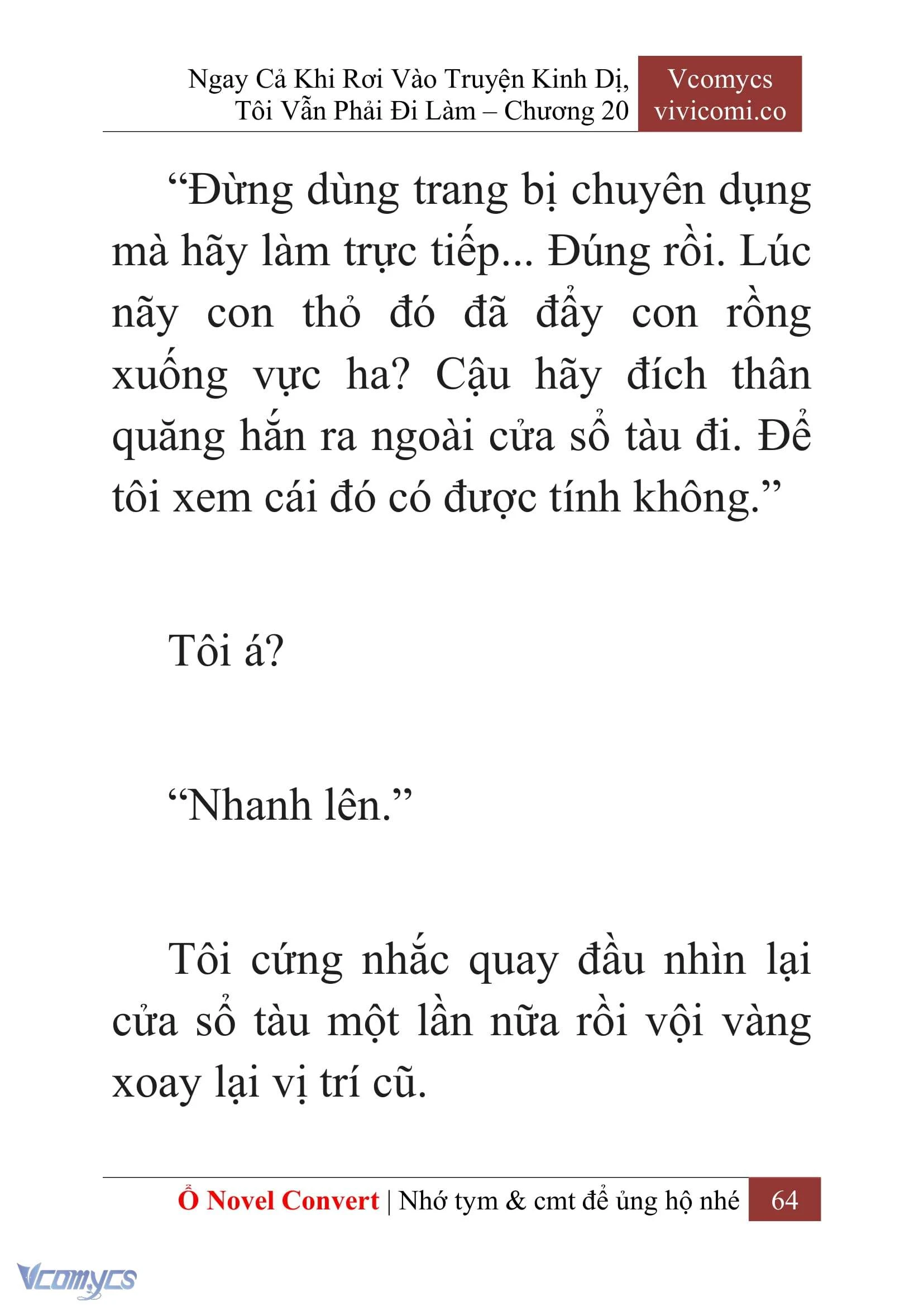 [Novel] Ngay Cả Khi Rơi Vào Truyện Kinh Dị, Tôi Vẫn Phải Đi Làm Chapter  20 - 66