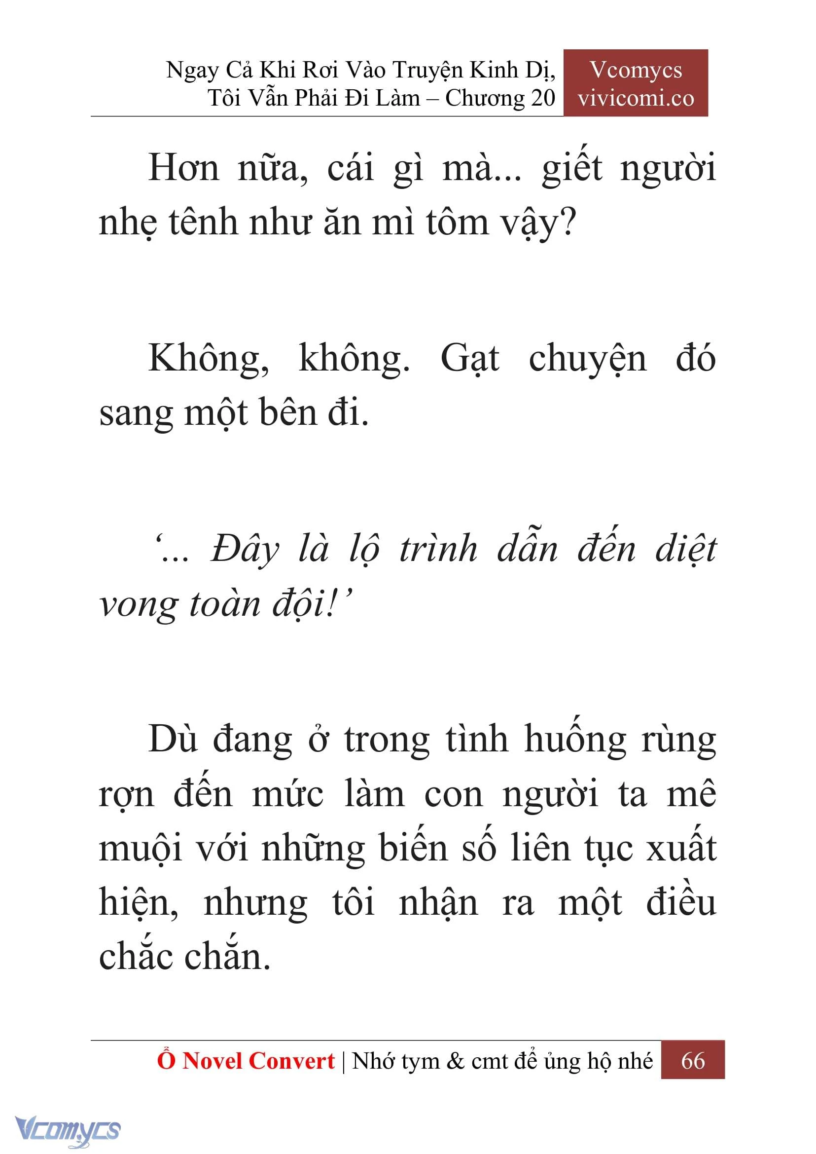 [Novel] Ngay Cả Khi Rơi Vào Truyện Kinh Dị, Tôi Vẫn Phải Đi Làm Chapter  20 - 68