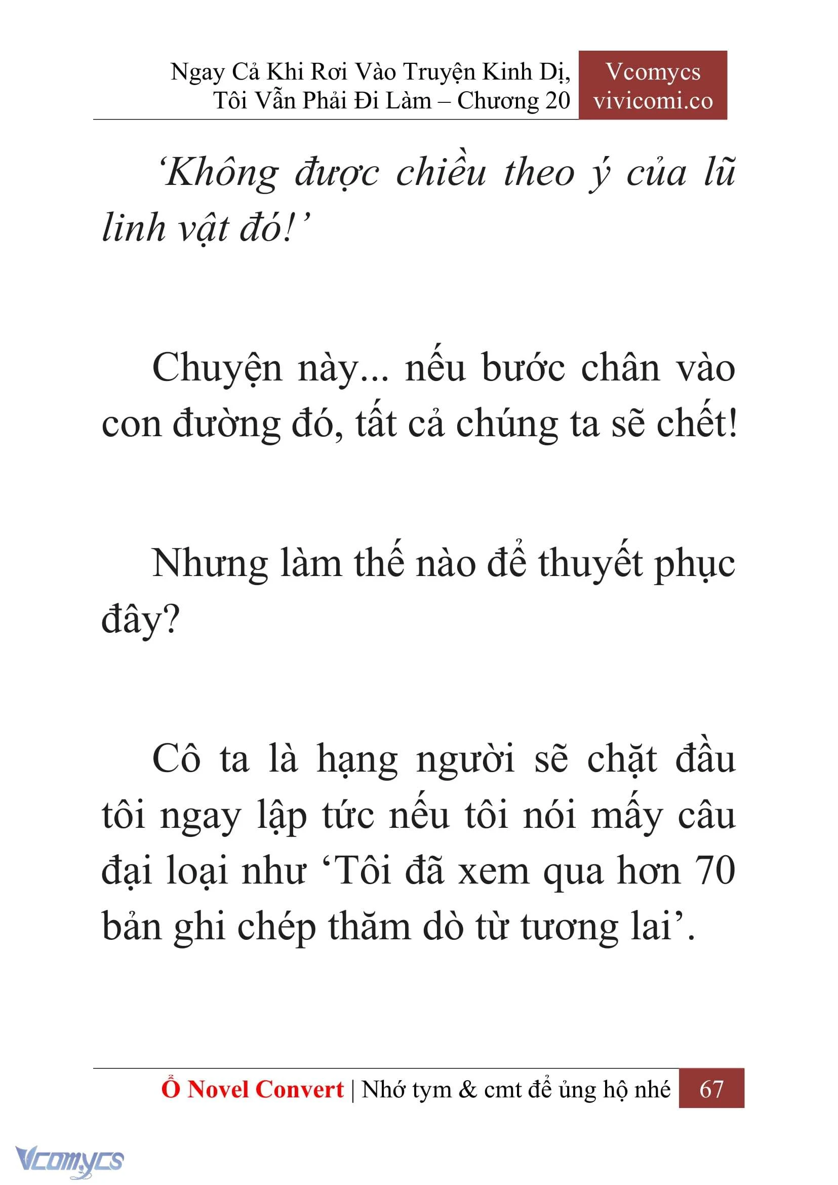 [Novel] Ngay Cả Khi Rơi Vào Truyện Kinh Dị, Tôi Vẫn Phải Đi Làm Chapter  20 - 69