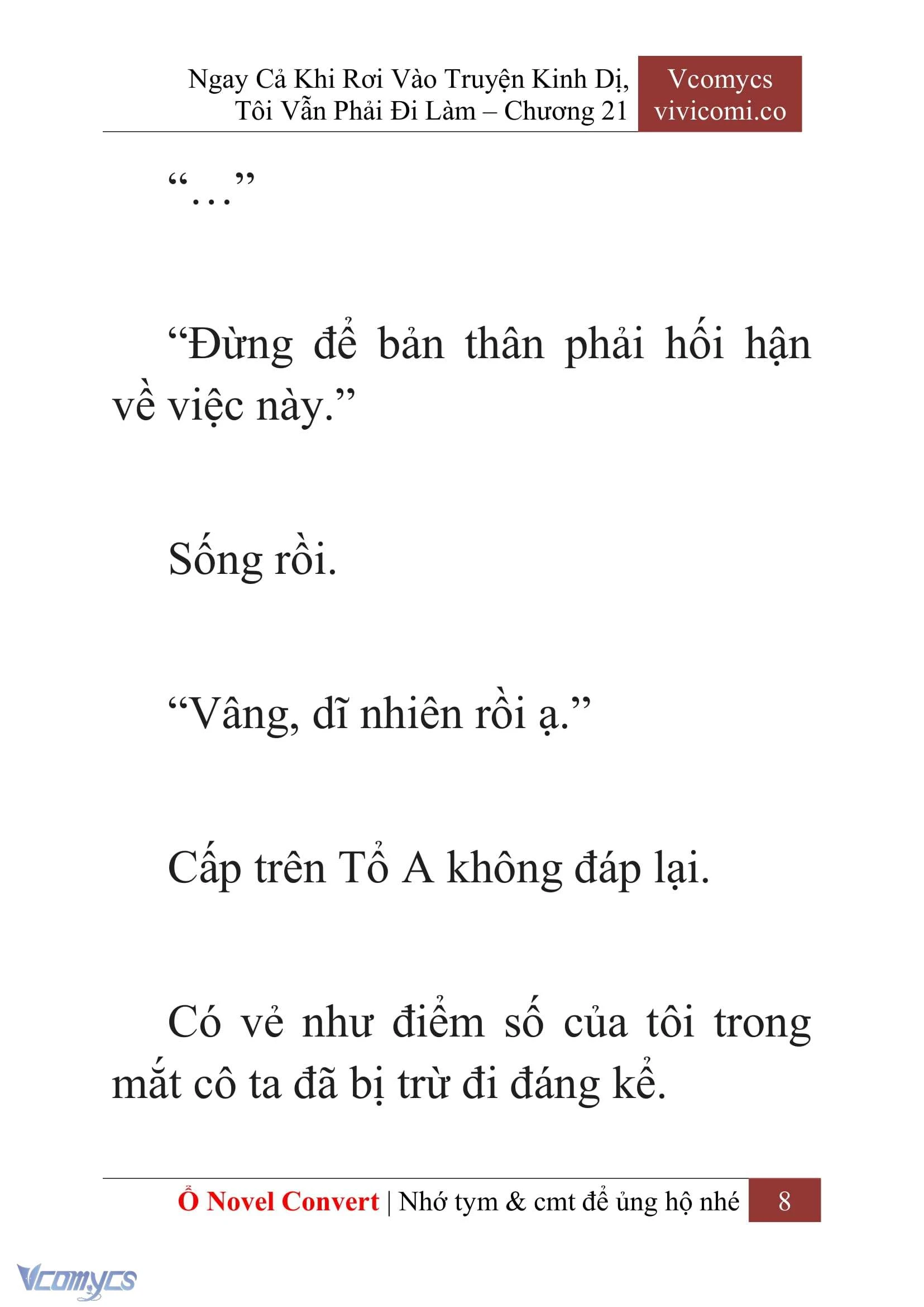 [Novel] Ngay Cả Khi Rơi Vào Truyện Kinh Dị, Tôi Vẫn Phải Đi Làm Chapter  21 - 10