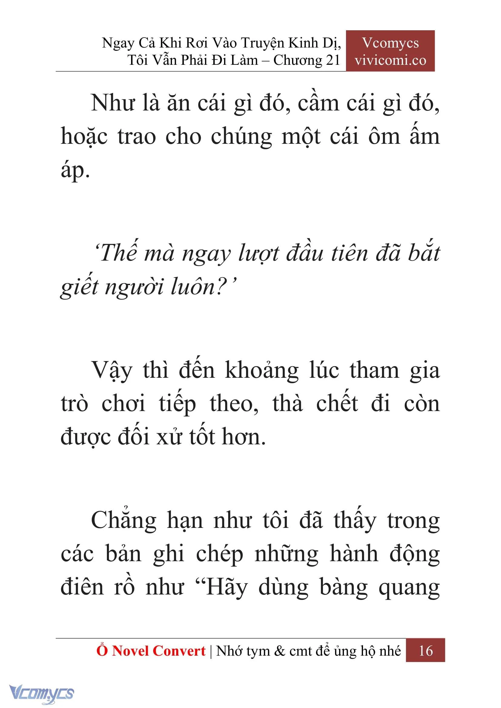 [Novel] Ngay Cả Khi Rơi Vào Truyện Kinh Dị, Tôi Vẫn Phải Đi Làm Chapter  21 - 18