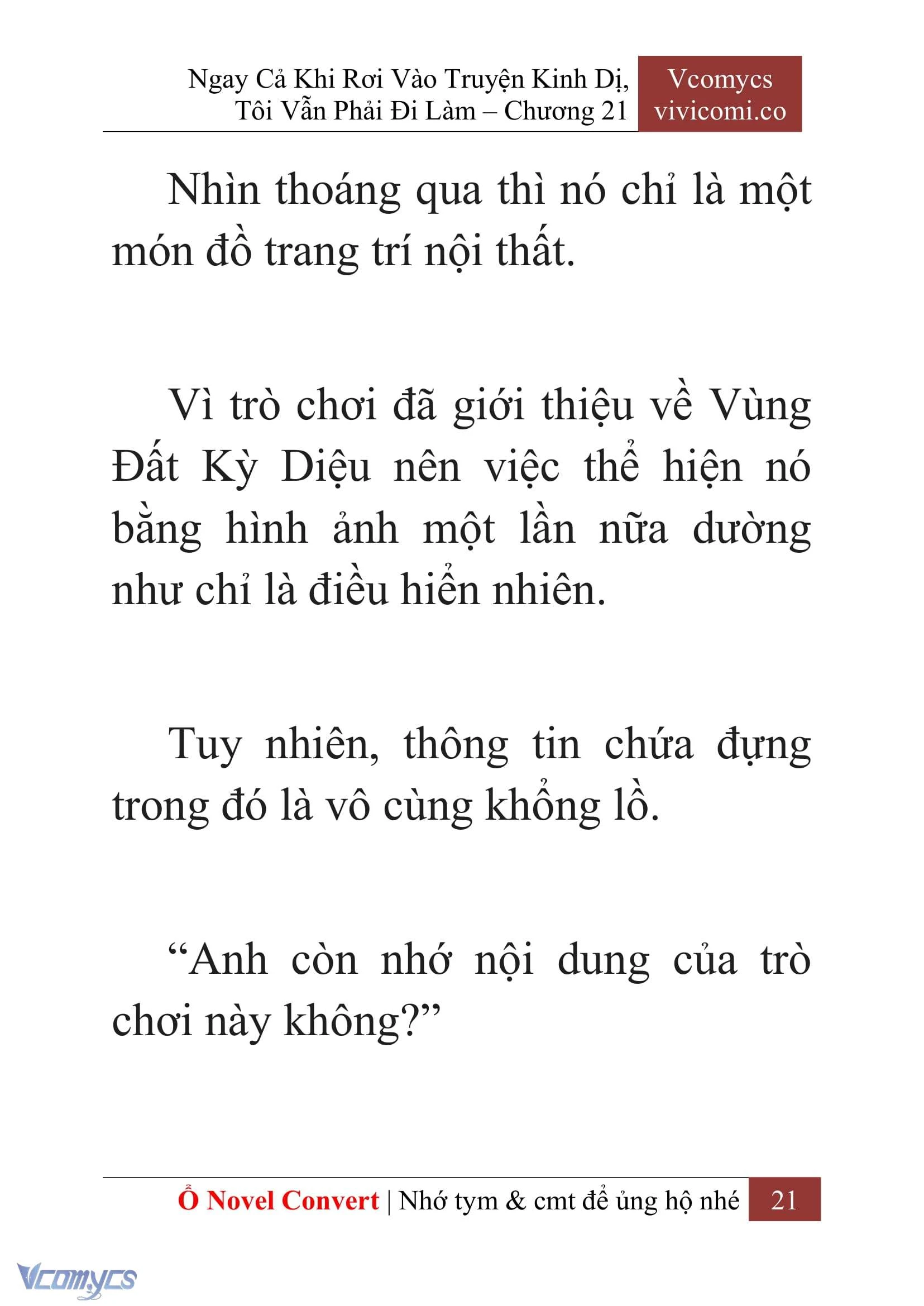[Novel] Ngay Cả Khi Rơi Vào Truyện Kinh Dị, Tôi Vẫn Phải Đi Làm Chapter  21 - 23