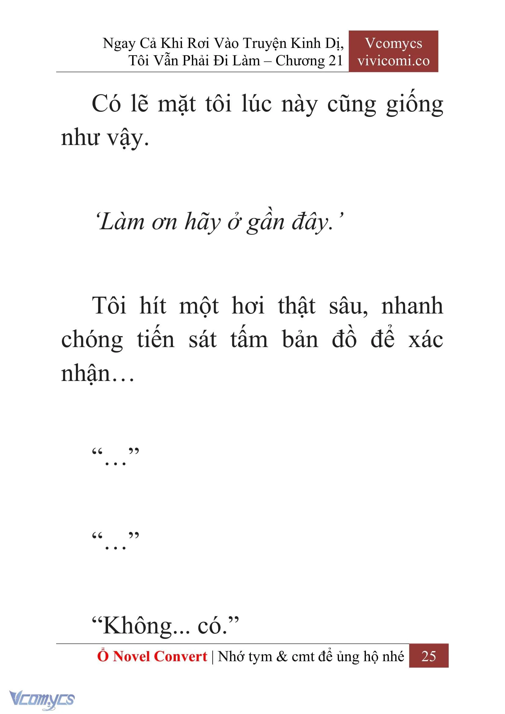 [Novel] Ngay Cả Khi Rơi Vào Truyện Kinh Dị, Tôi Vẫn Phải Đi Làm Chapter  21 - 27