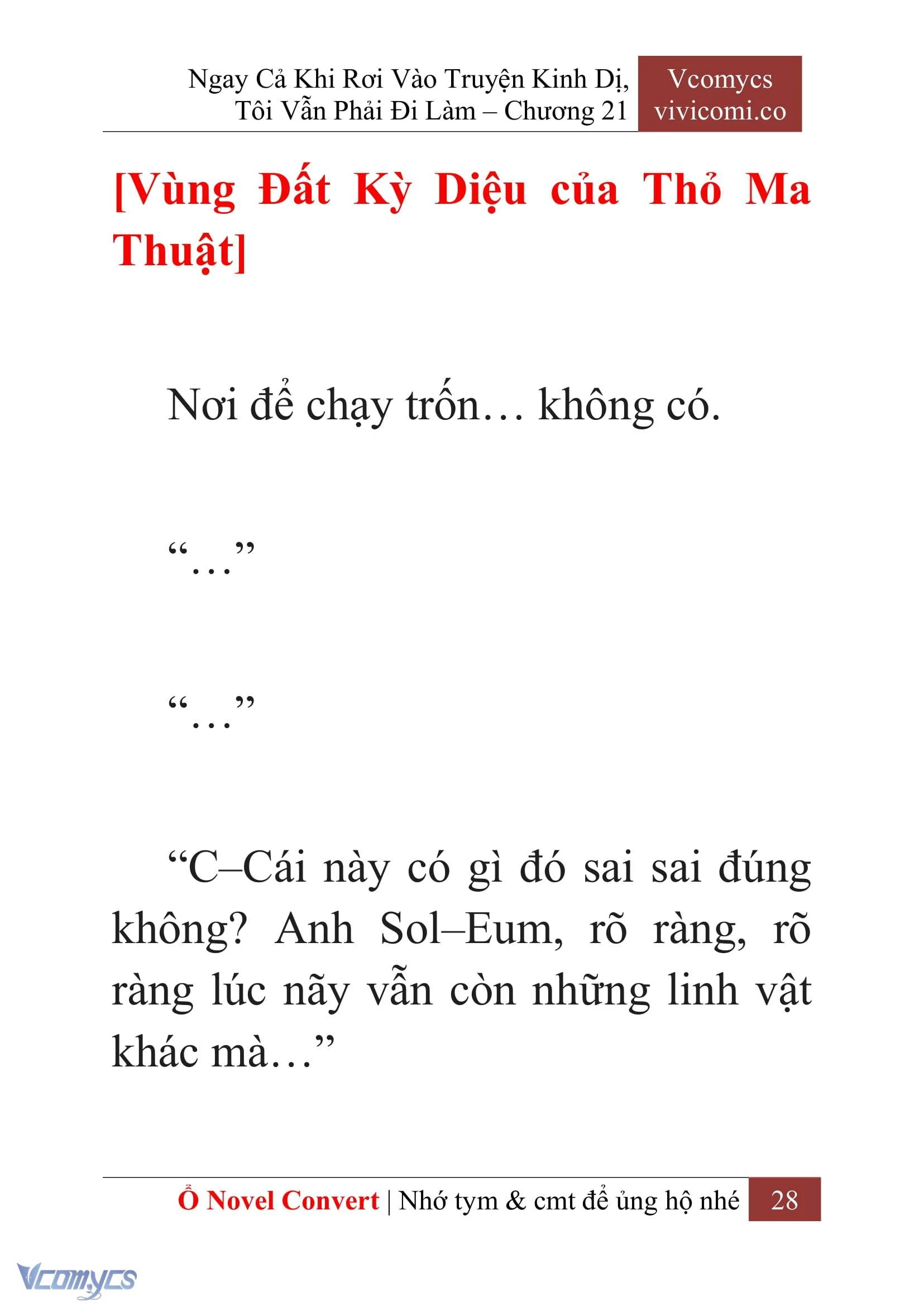 [Novel] Ngay Cả Khi Rơi Vào Truyện Kinh Dị, Tôi Vẫn Phải Đi Làm Chapter  21 - 30