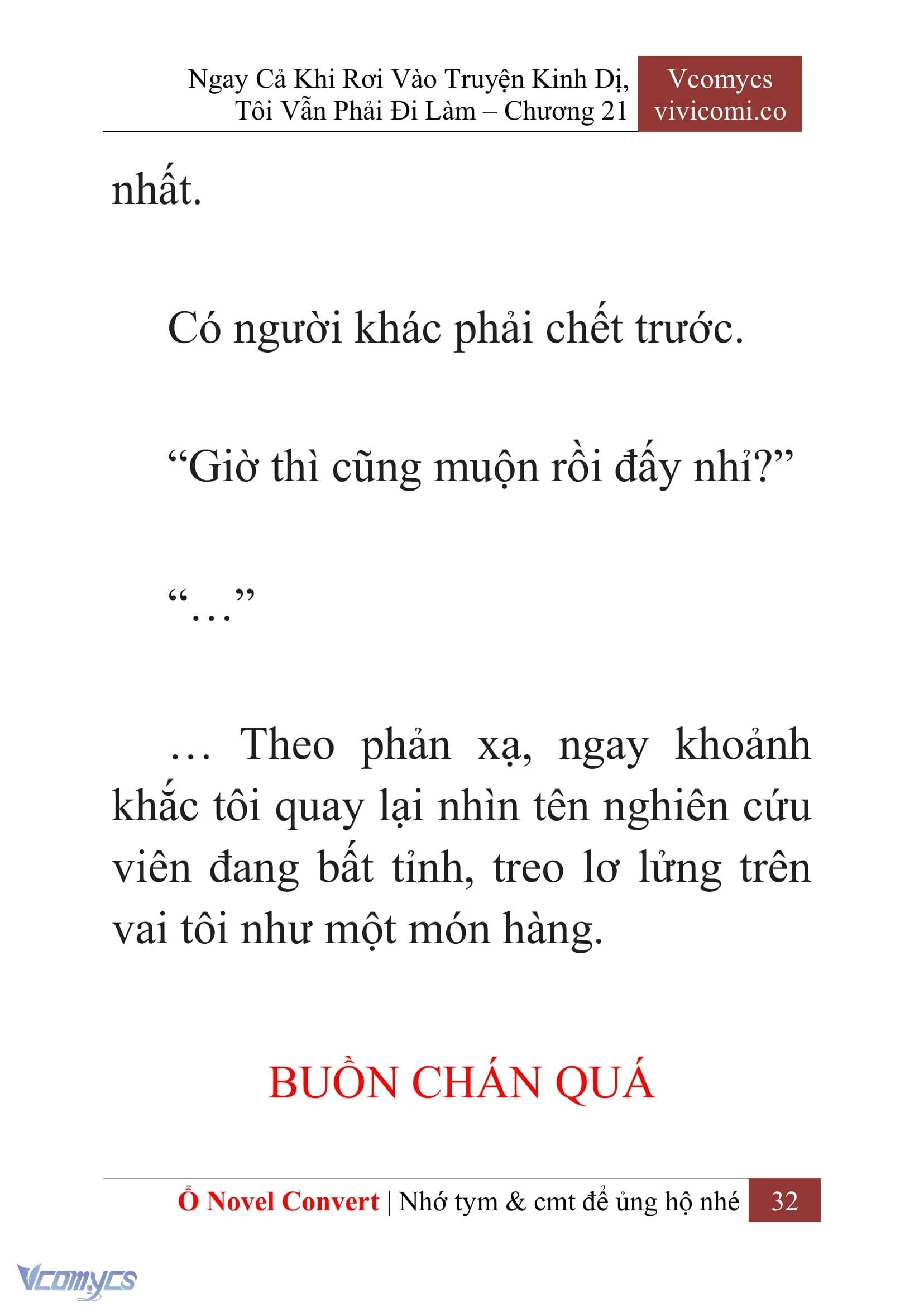 [Novel] Ngay Cả Khi Rơi Vào Truyện Kinh Dị, Tôi Vẫn Phải Đi Làm Chapter  21 - 34