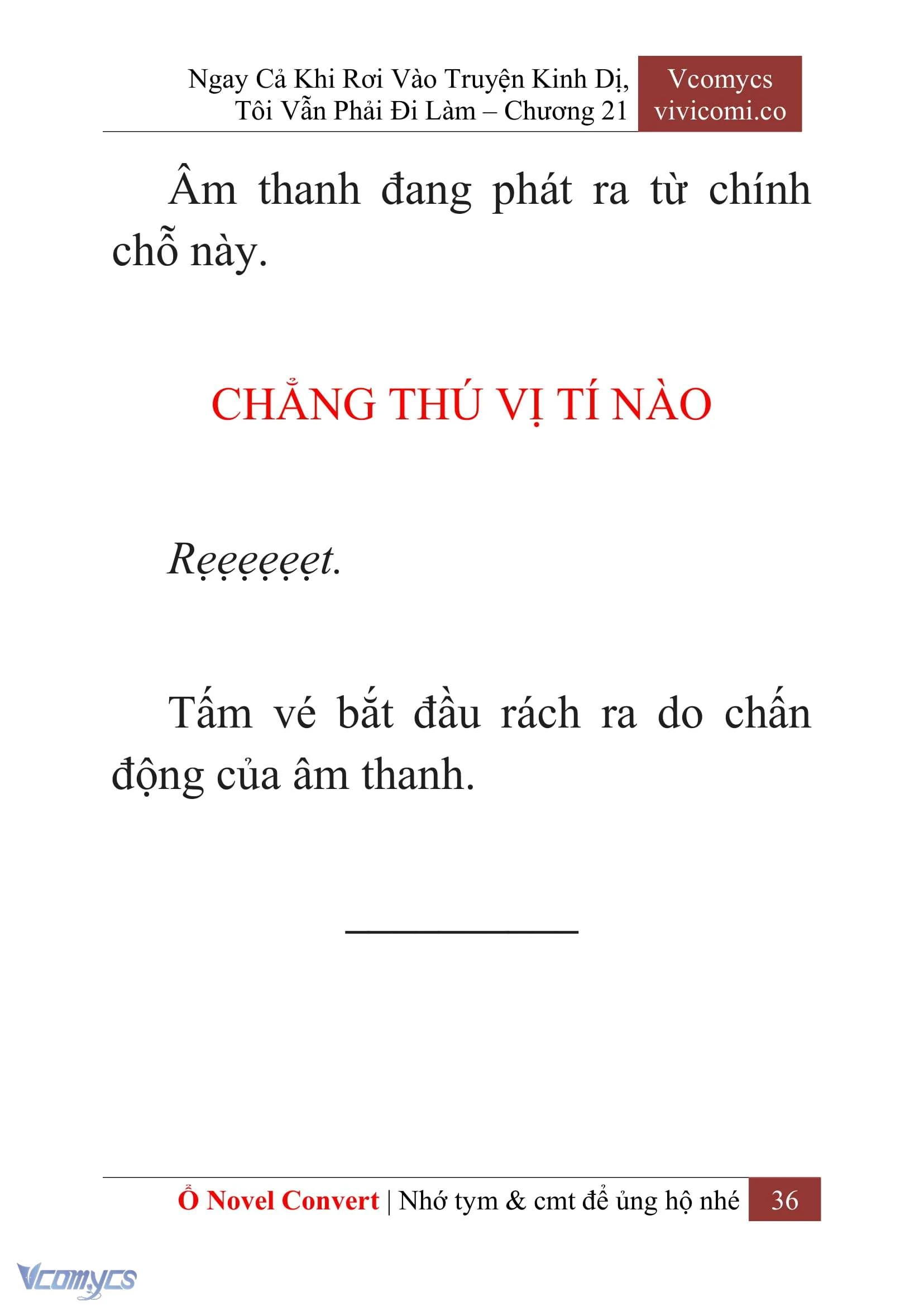 [Novel] Ngay Cả Khi Rơi Vào Truyện Kinh Dị, Tôi Vẫn Phải Đi Làm Chapter  21 - 38