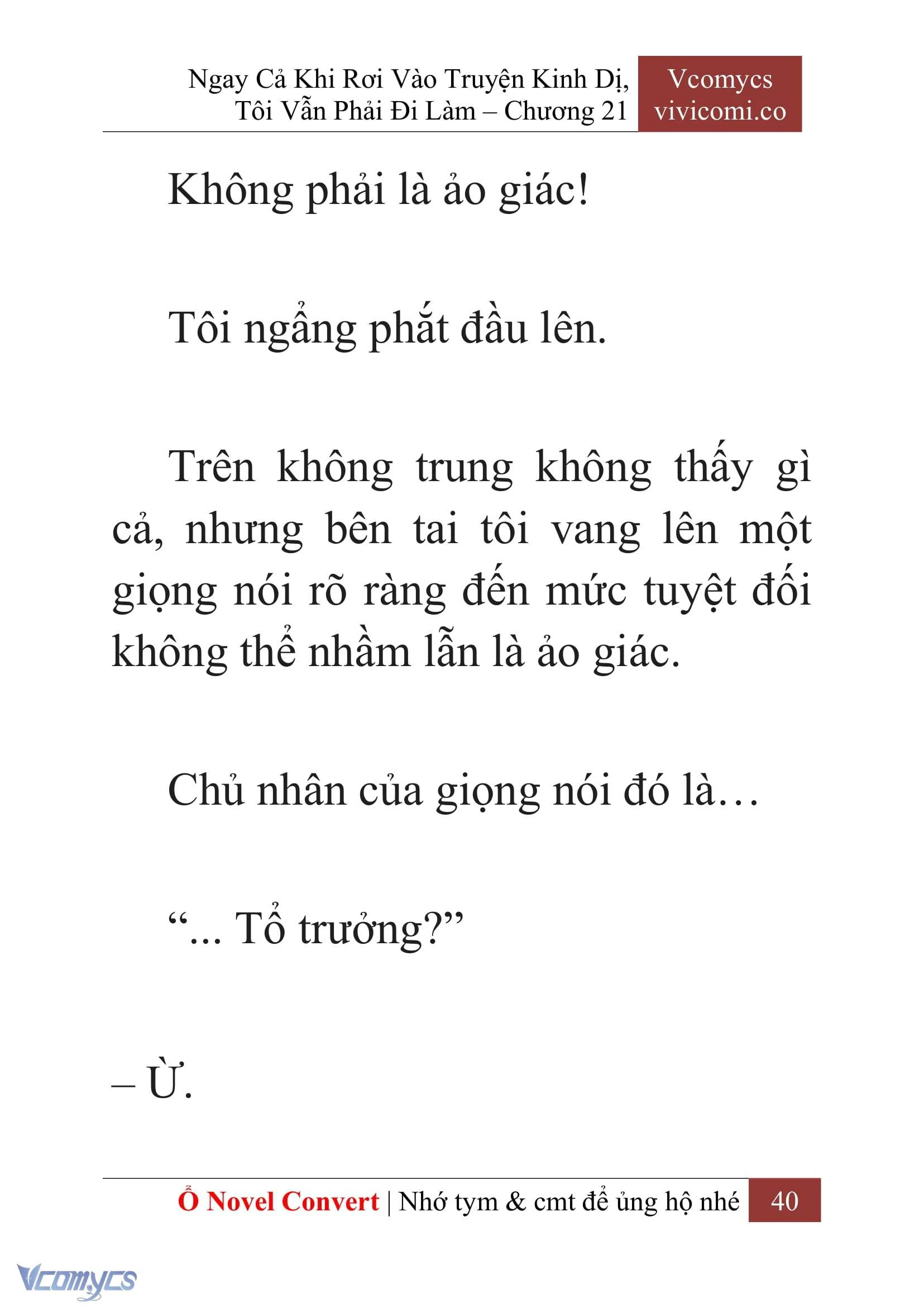 [Novel] Ngay Cả Khi Rơi Vào Truyện Kinh Dị, Tôi Vẫn Phải Đi Làm Chapter  21 - 42